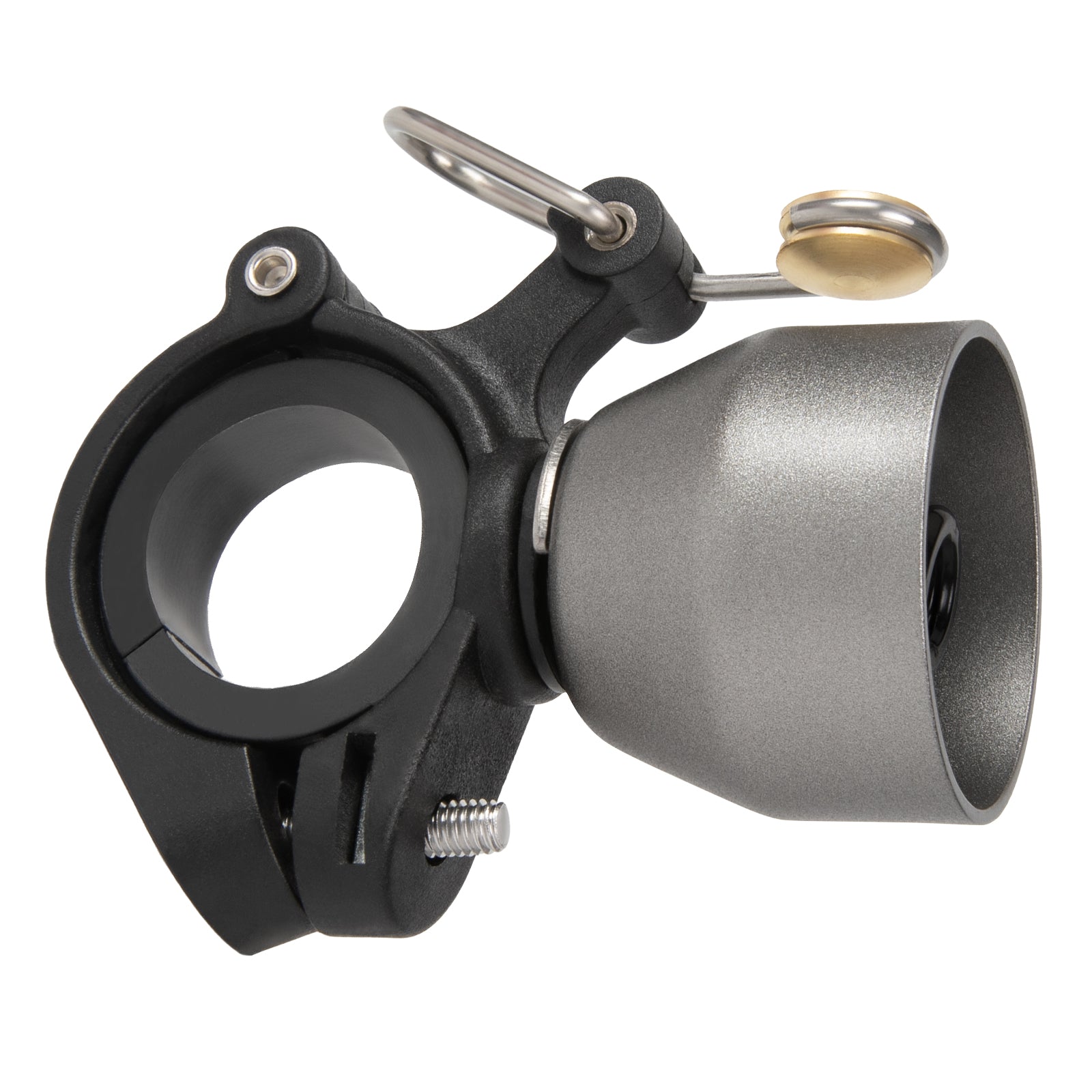 ROCKBROS mini bike bell copper alloy 90db for 22.2–31.8mm handlebars
#Color_Titanium