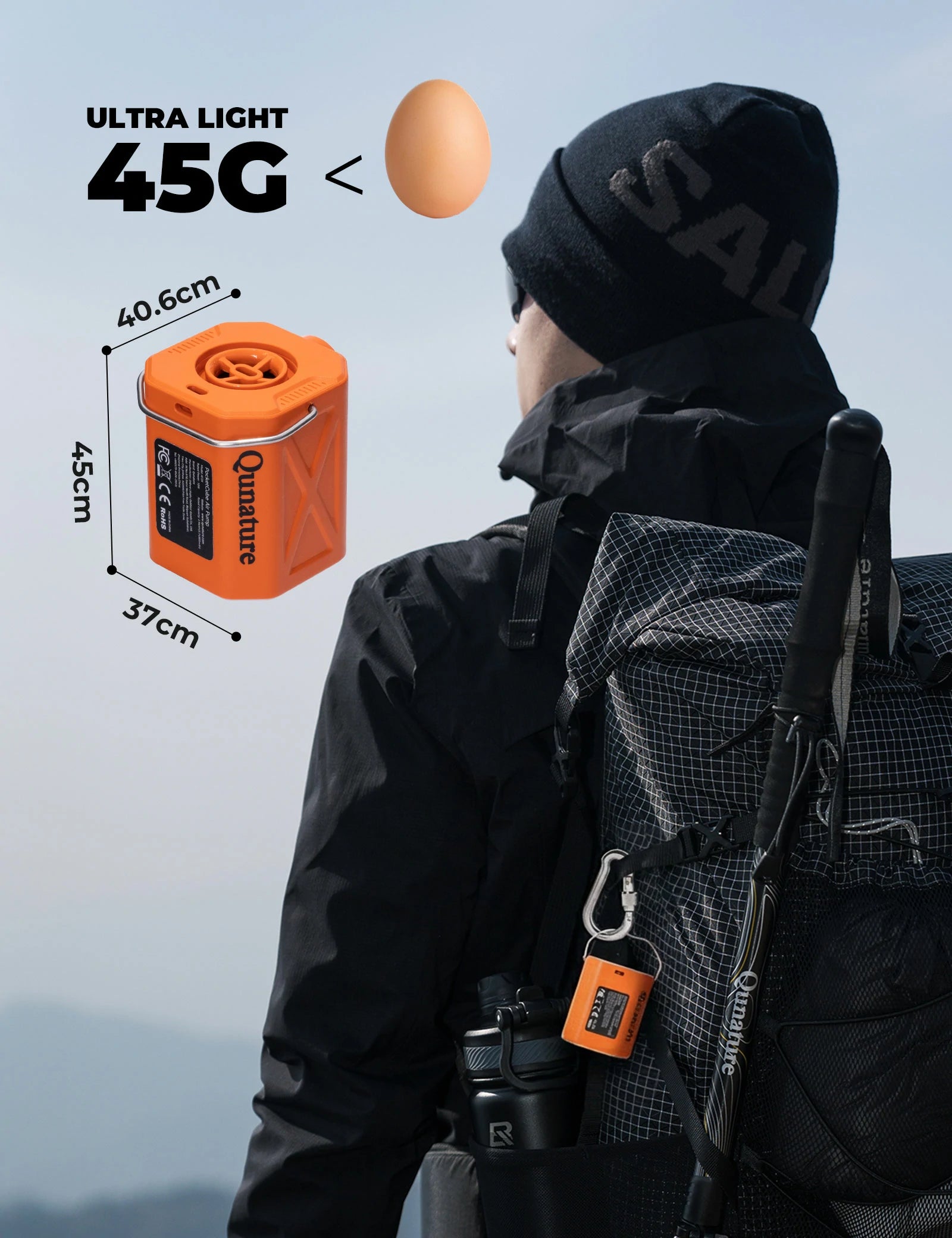 ultralight electric air pump for camping and outdoor use