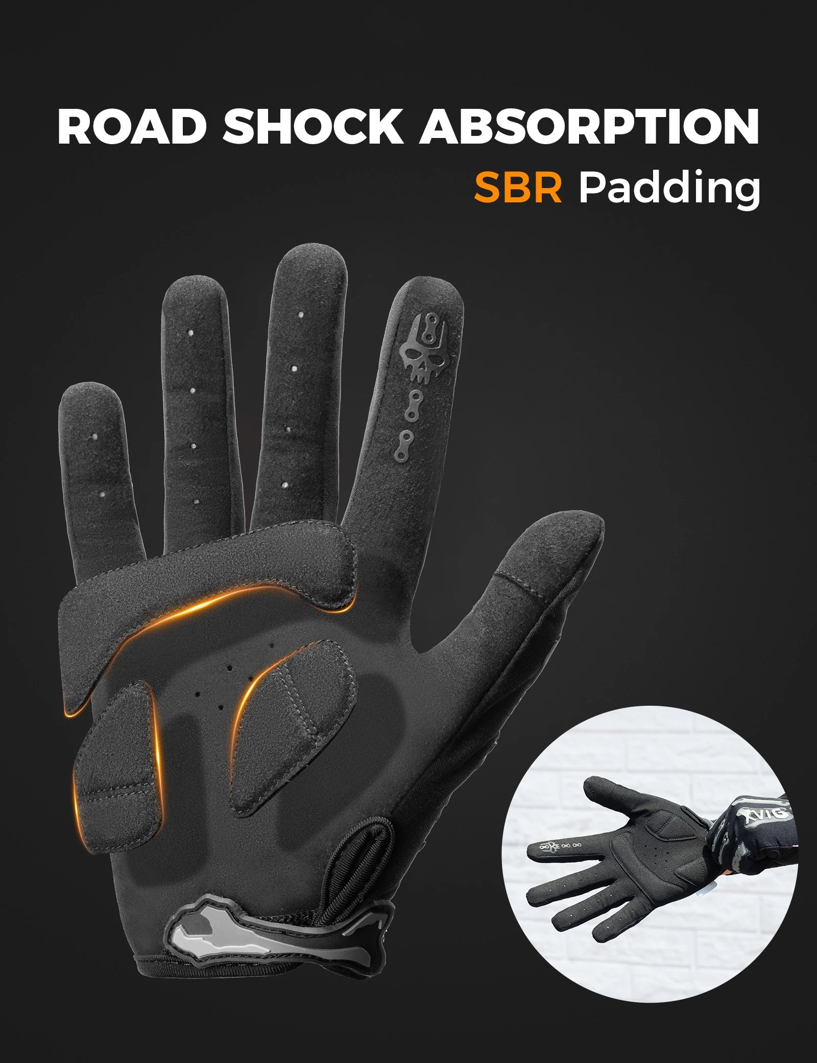 Cycling Gloves with Padded Palms & Touchscreen Fingers