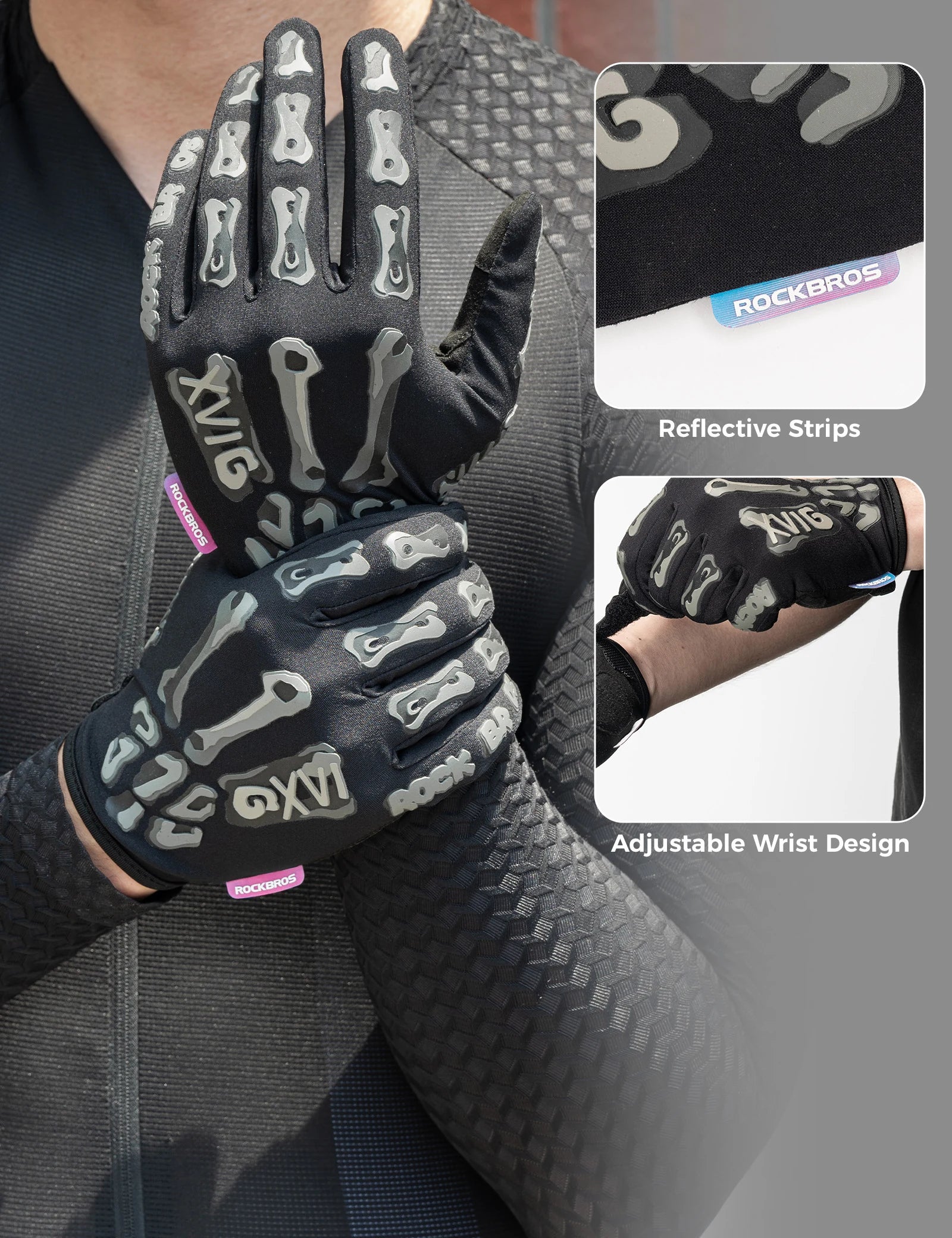 Cycling Gloves with Padded Palms & Touchscreen Fingers