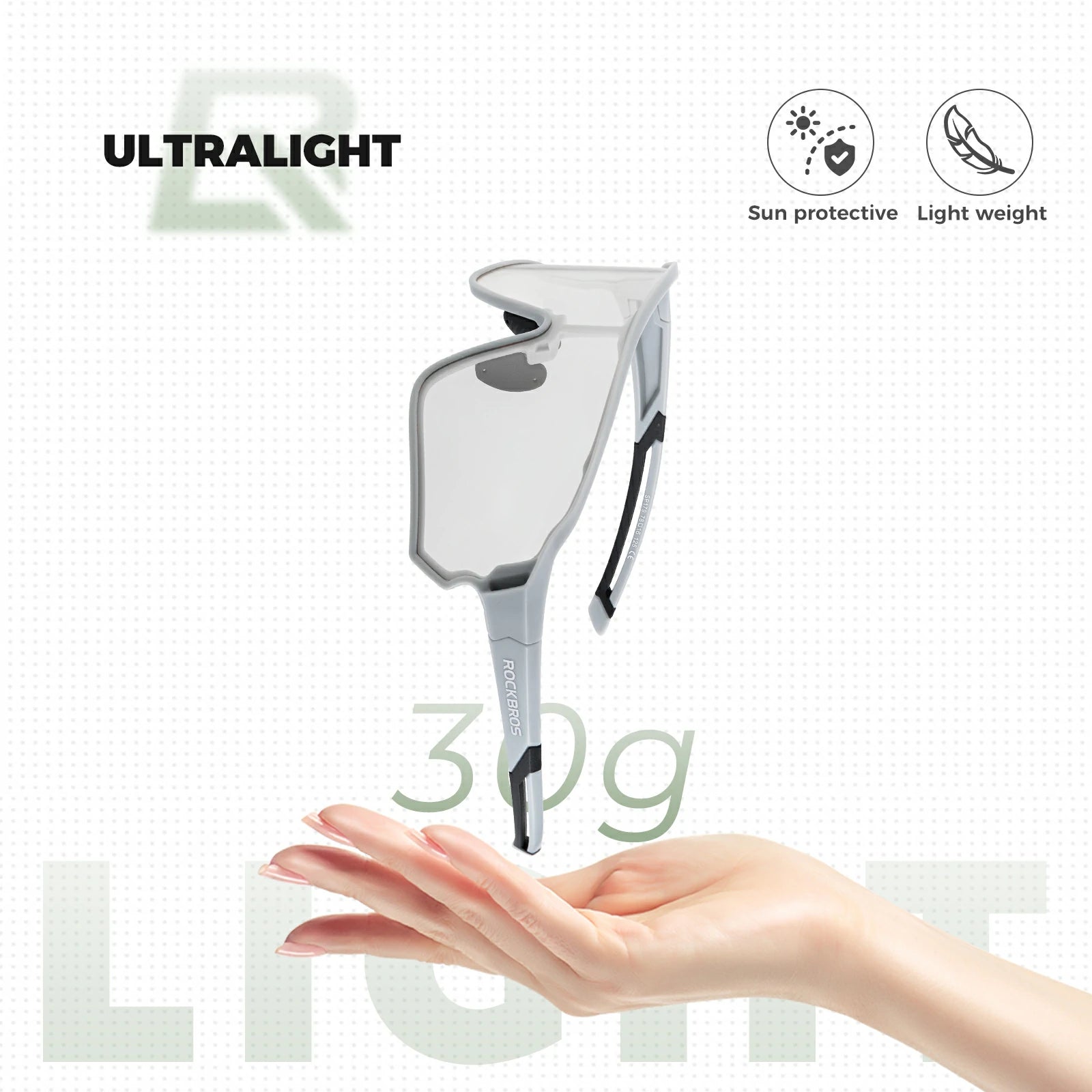 Cycling sunglasses photochromic uv400 protection for men and women#Color_Grey