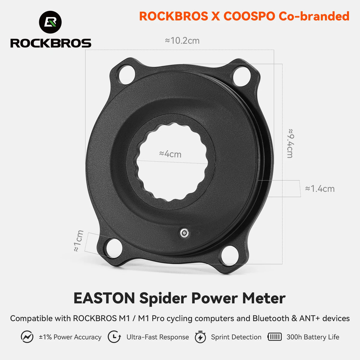 Bike Power Meter with ANT+ & Bluetooth, 110 BCD Spider
