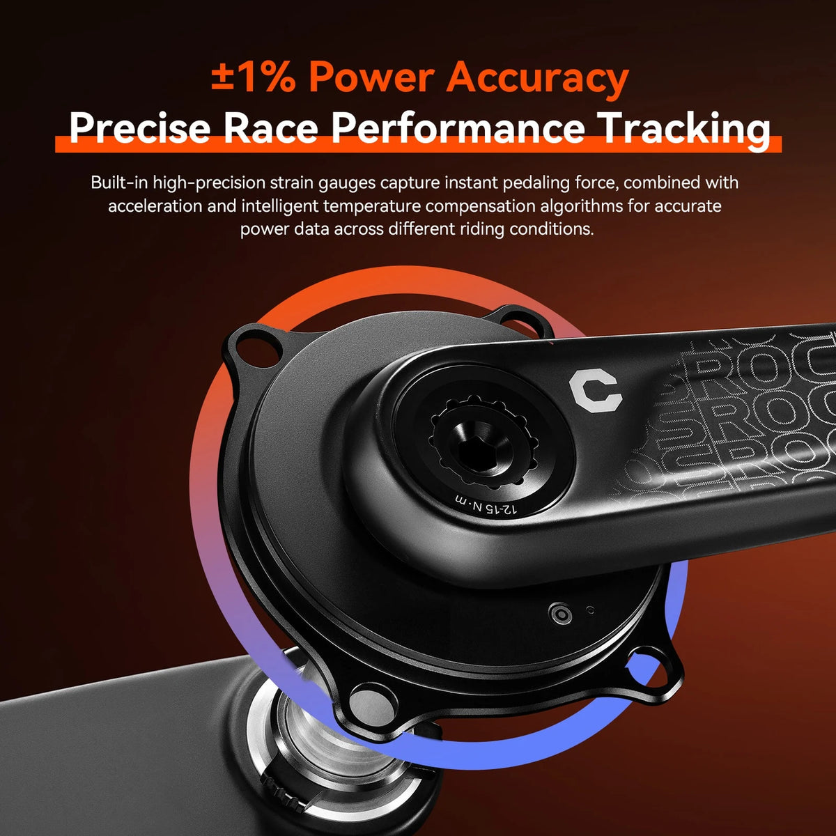 Bike Power Meter with ANT+ & Bluetooth, 110 BCD Spider