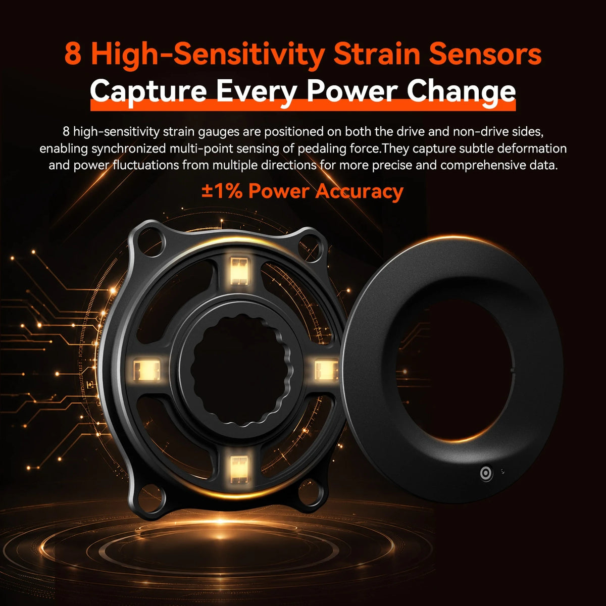 Bike Power Meter with ANT+ & Bluetooth, 110 BCD Spider