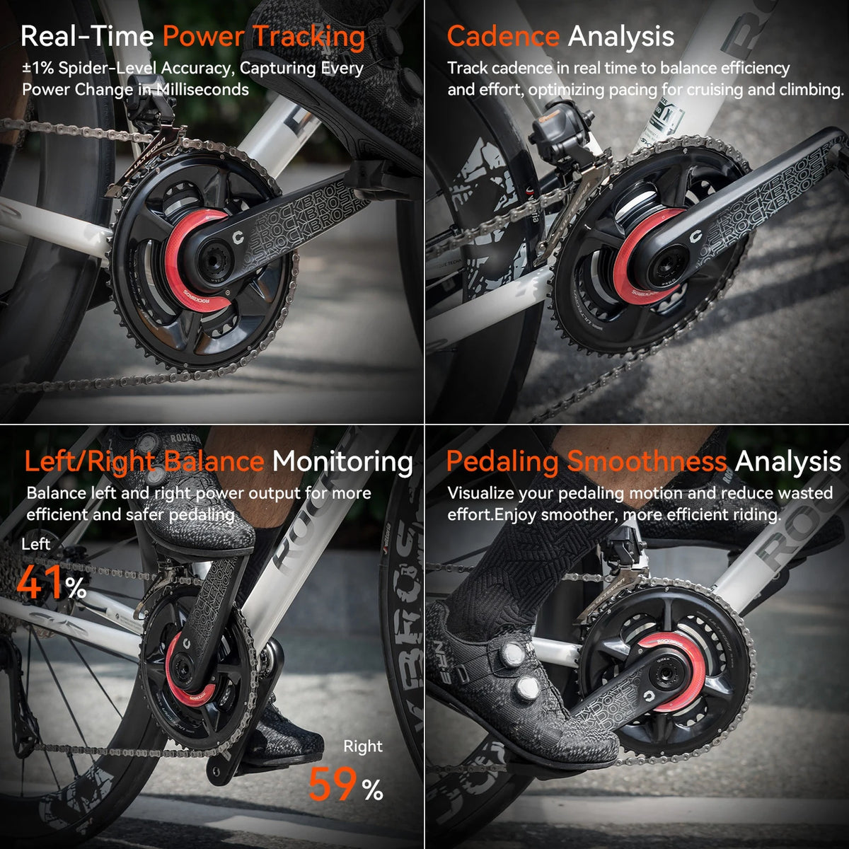 Bike Power Meter with ANT+ & Bluetooth, 110 BCD Spider