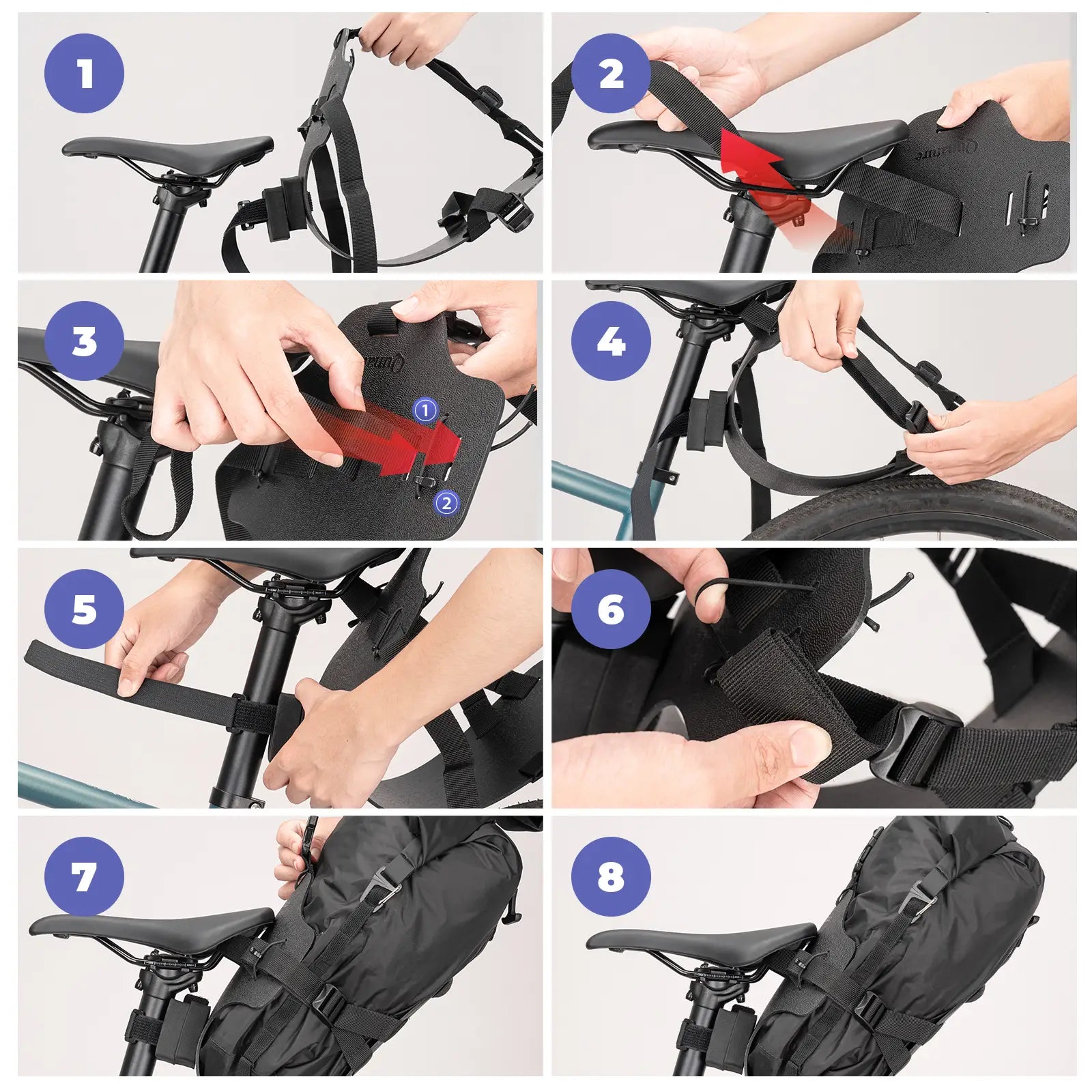Installation steps of this bicycle rear cargo rack