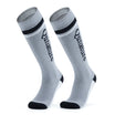 A pair of gray wool-blend children's ski socks#Color_gray