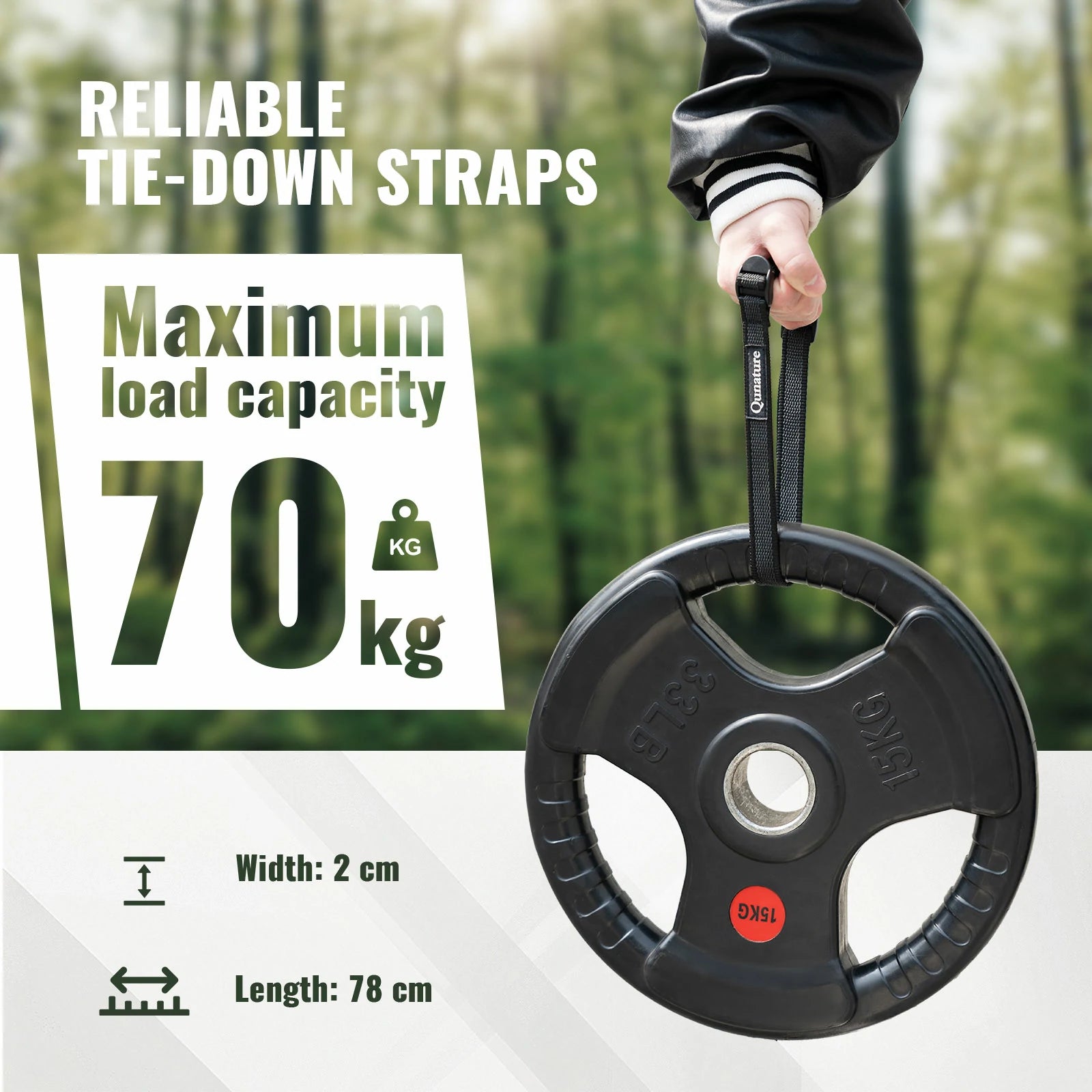 2-Pack Multi-Purpose & Adjustable Cargo Binding Belt for Bikepacking