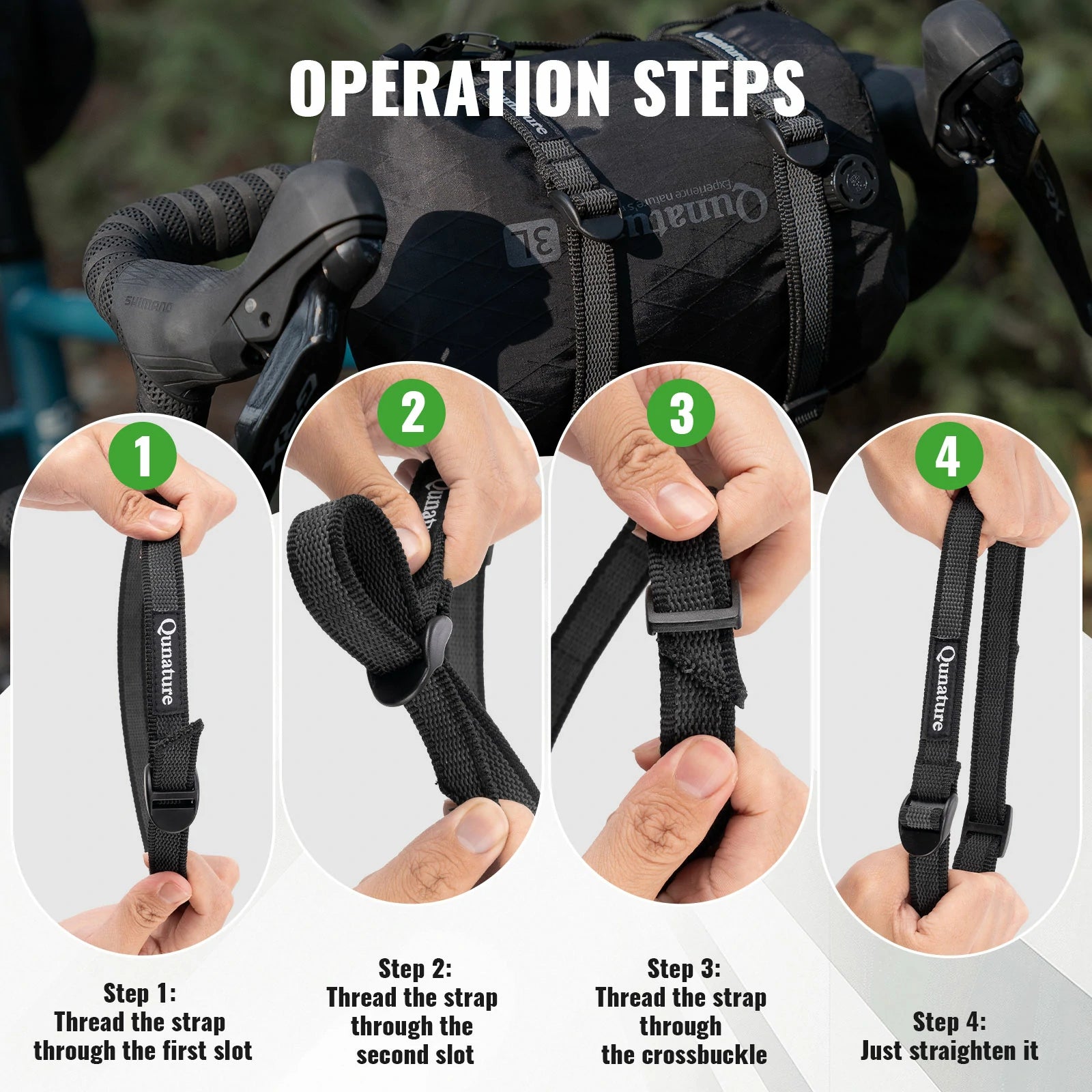 2-Pack Multi-Purpose & Adjustable Cargo Binding Belt for Bikepacking