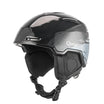 A black Qunature ski helmet with adjustable ventilation and a detachable liner, designed for winter sports#Color_Shiny Black