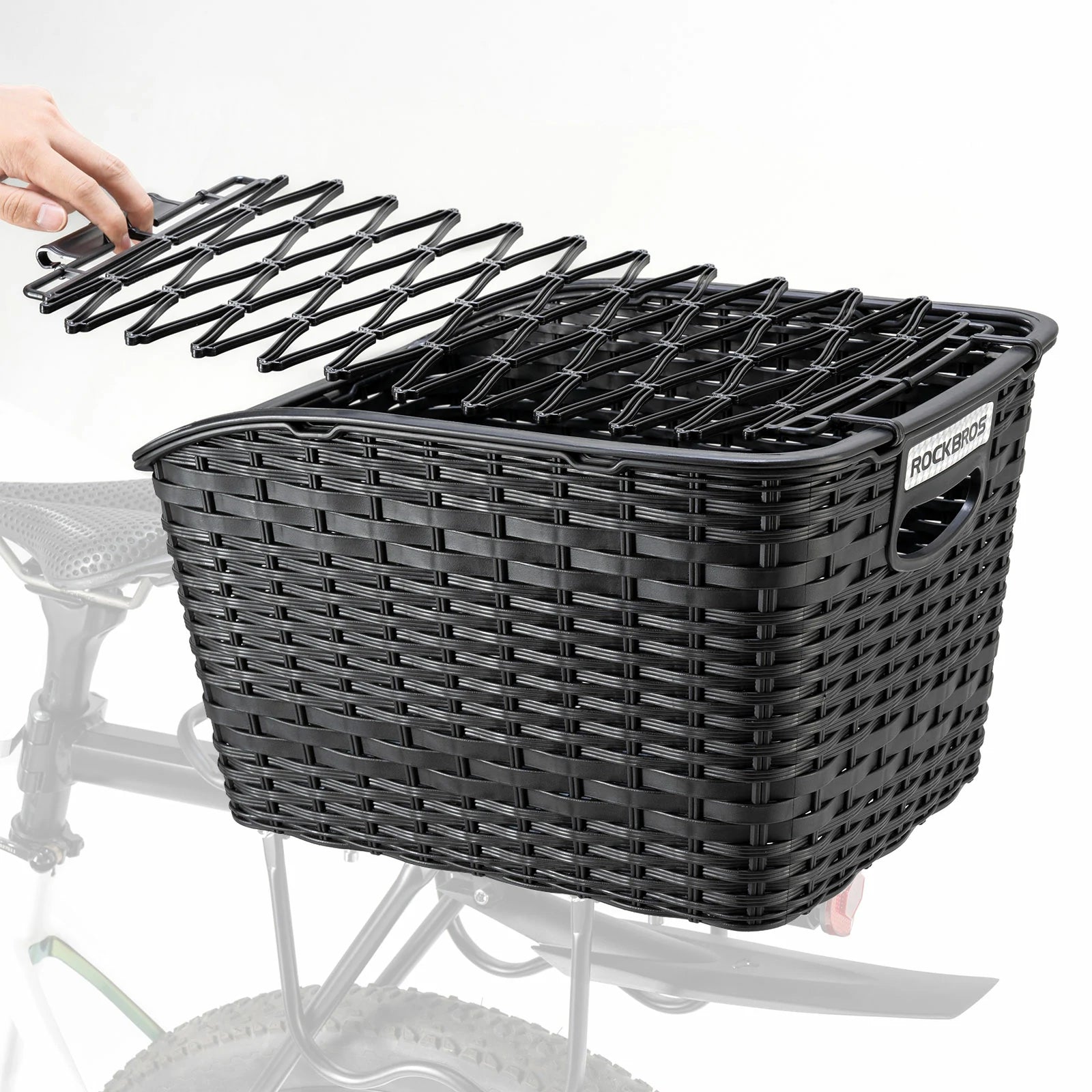 Rear Rack Bike Basket Large Reflective 10kg Load - ROCKBROS