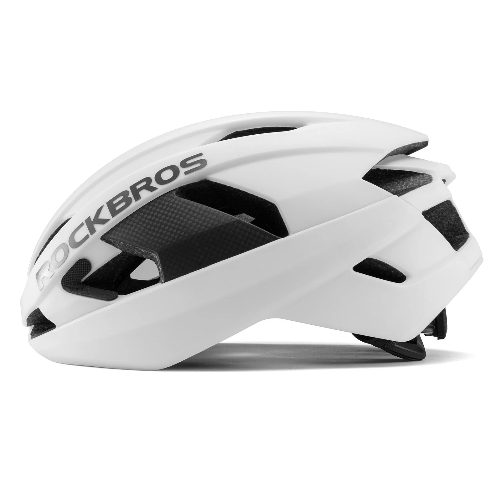 Road Cycling Helmet with Adjustable Fit & Ventilation#color_White