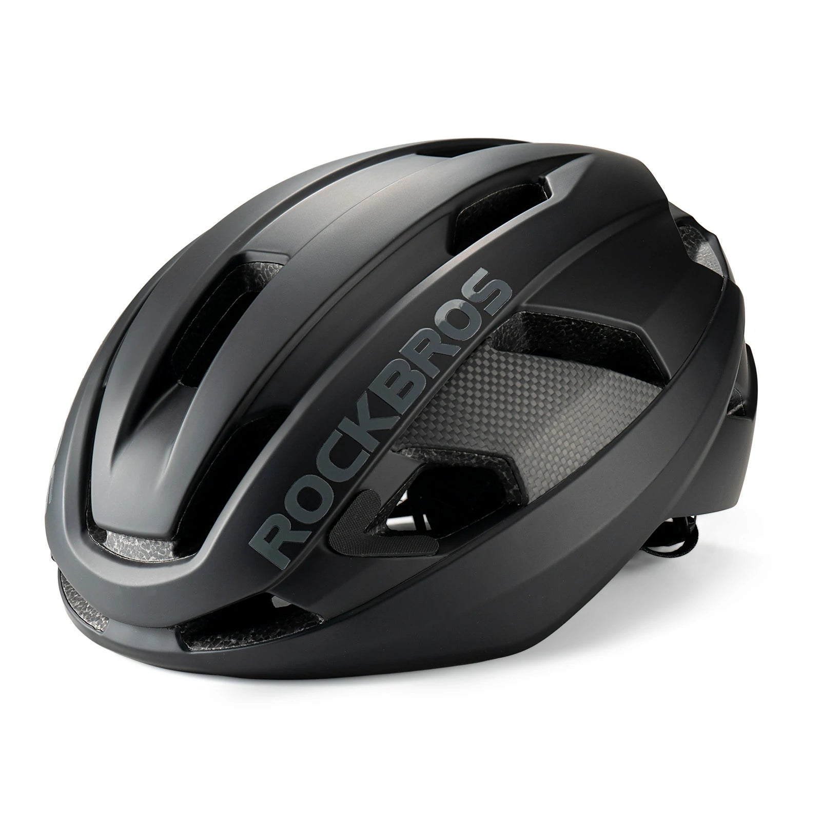 Road Cycling Helmet with Adjustable Fit & Ventilation#color_black