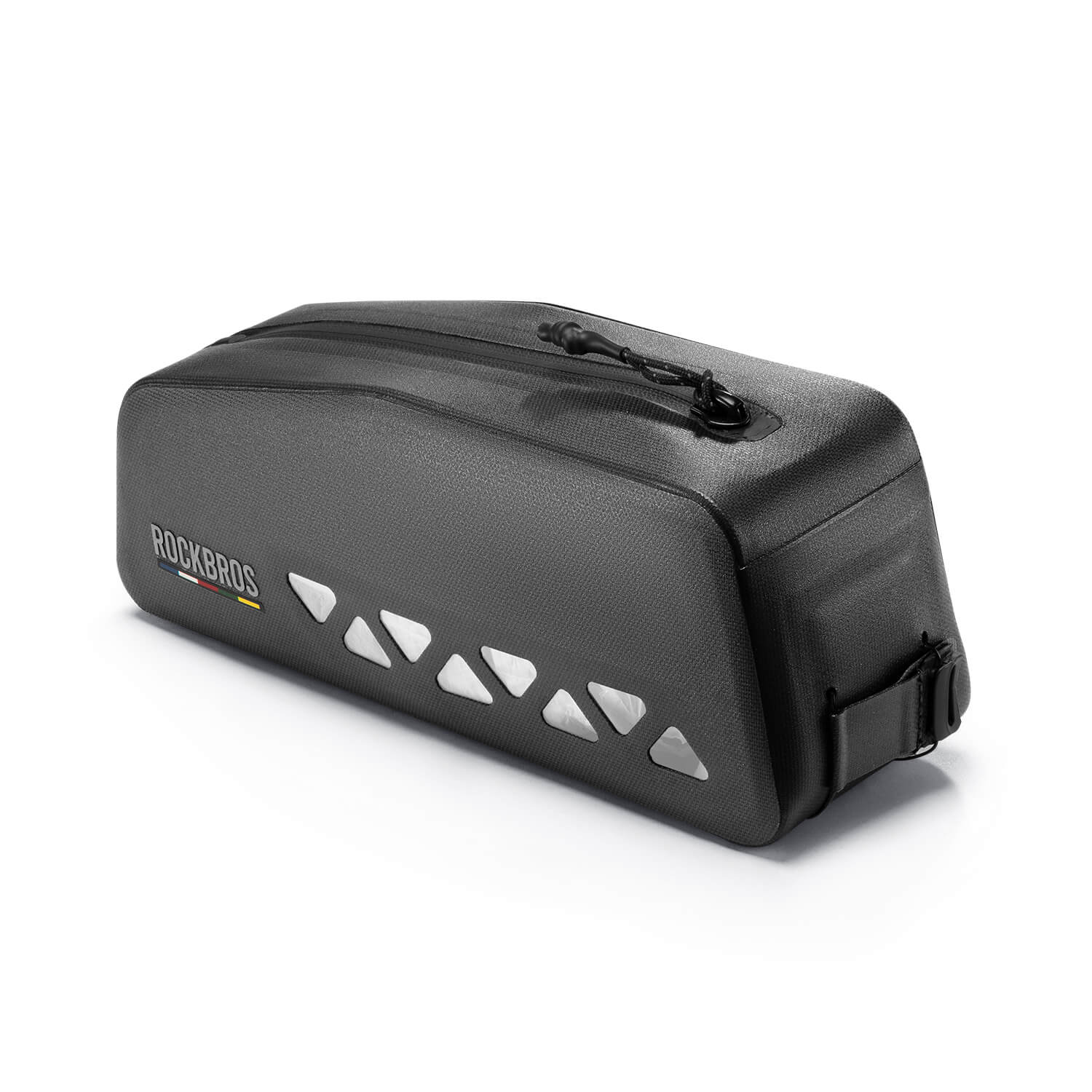 road to sky 100% waterproof bike frame bag model as-142 with secure storage #Color_Black