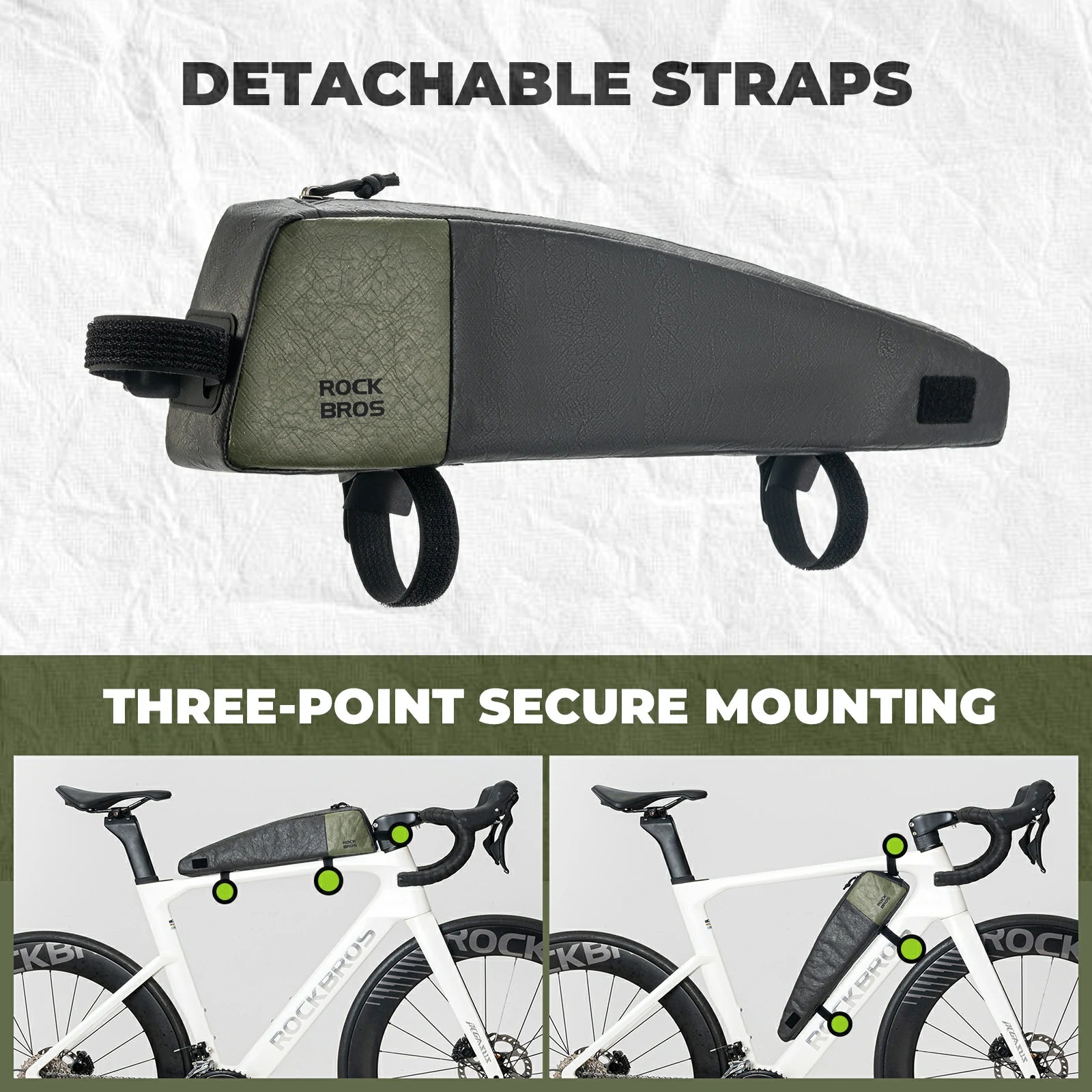 rockbros extended 0.9 l top-tube frame bag