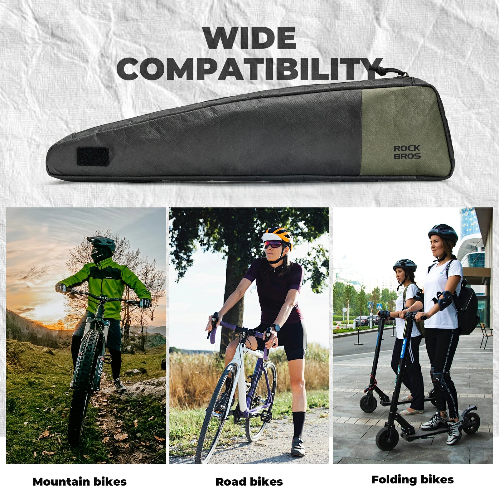 rockbros extended 0.9 l top-tube frame bag
