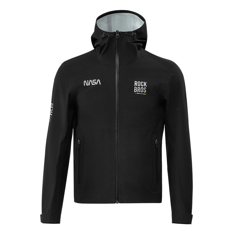 road-to-sky ultralight foldable rain jacket in hi-vis colour #Color_Black