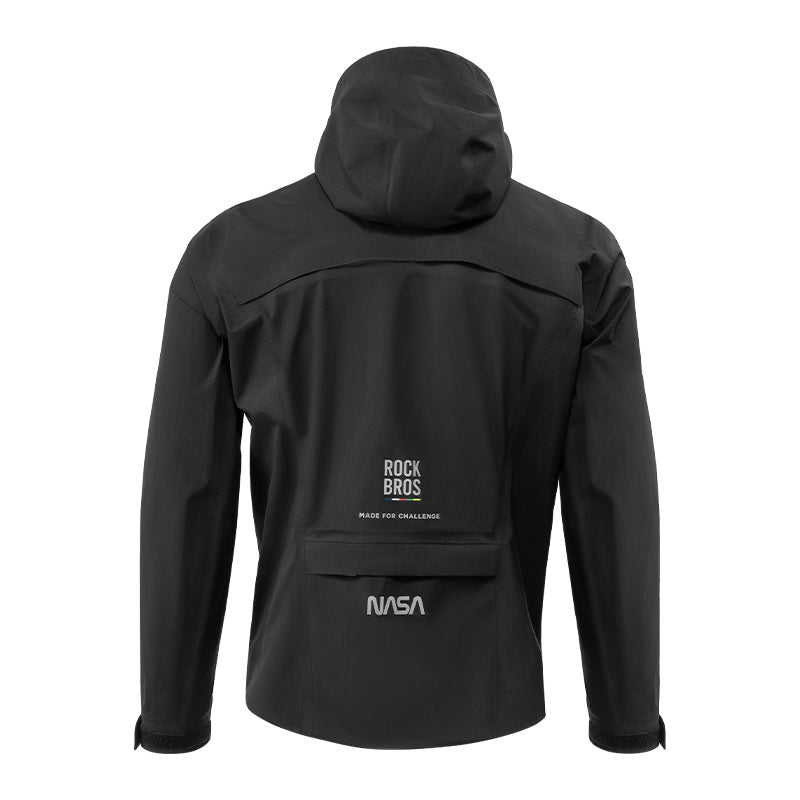 road-to-sky ultralight foldable rain jacket in hi-vis colour #Color_Black