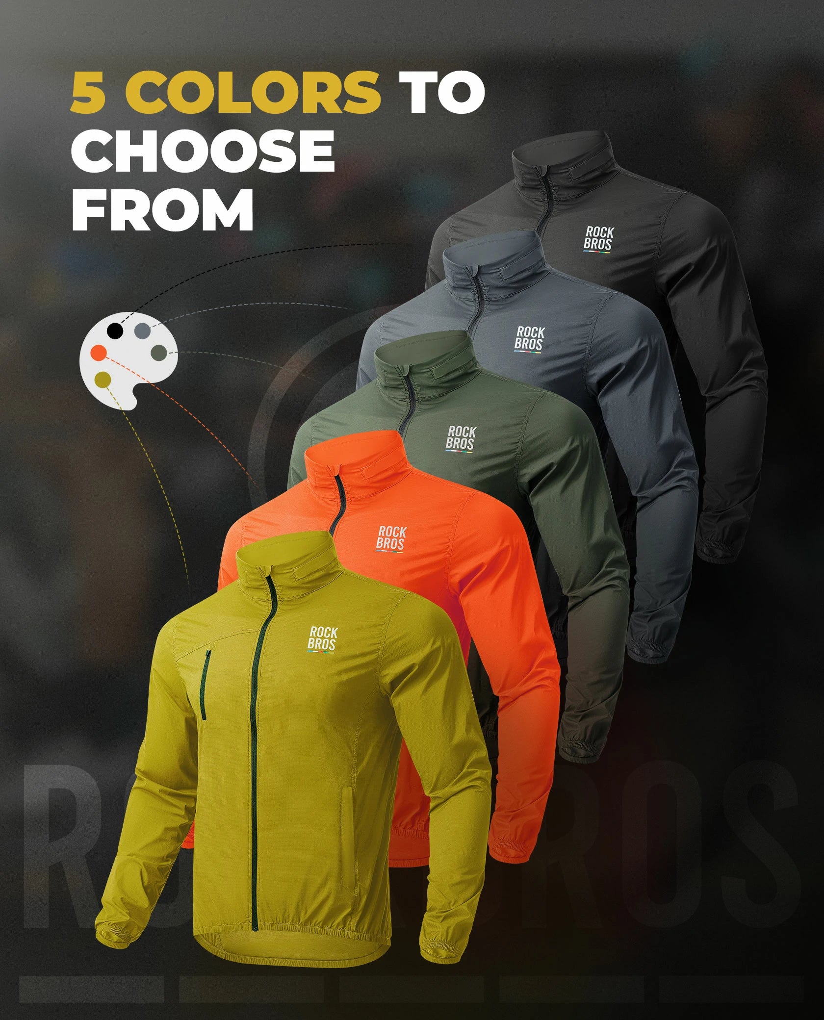 Road to Sky Men's Lightweight Cycling Windbreaker