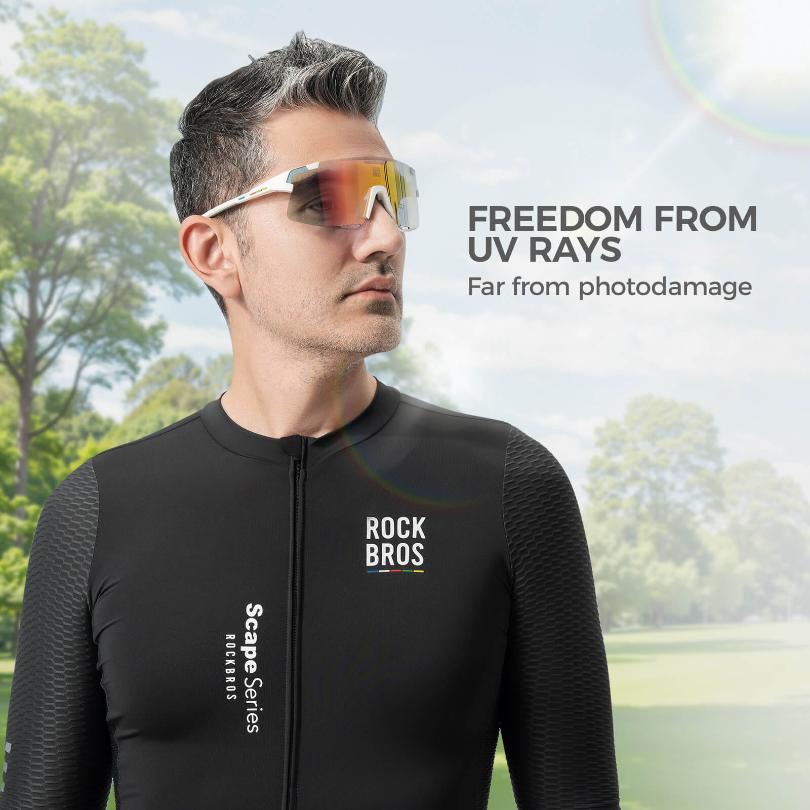 road to sky boundless photochromic cycling sunglasses with uv400 protection