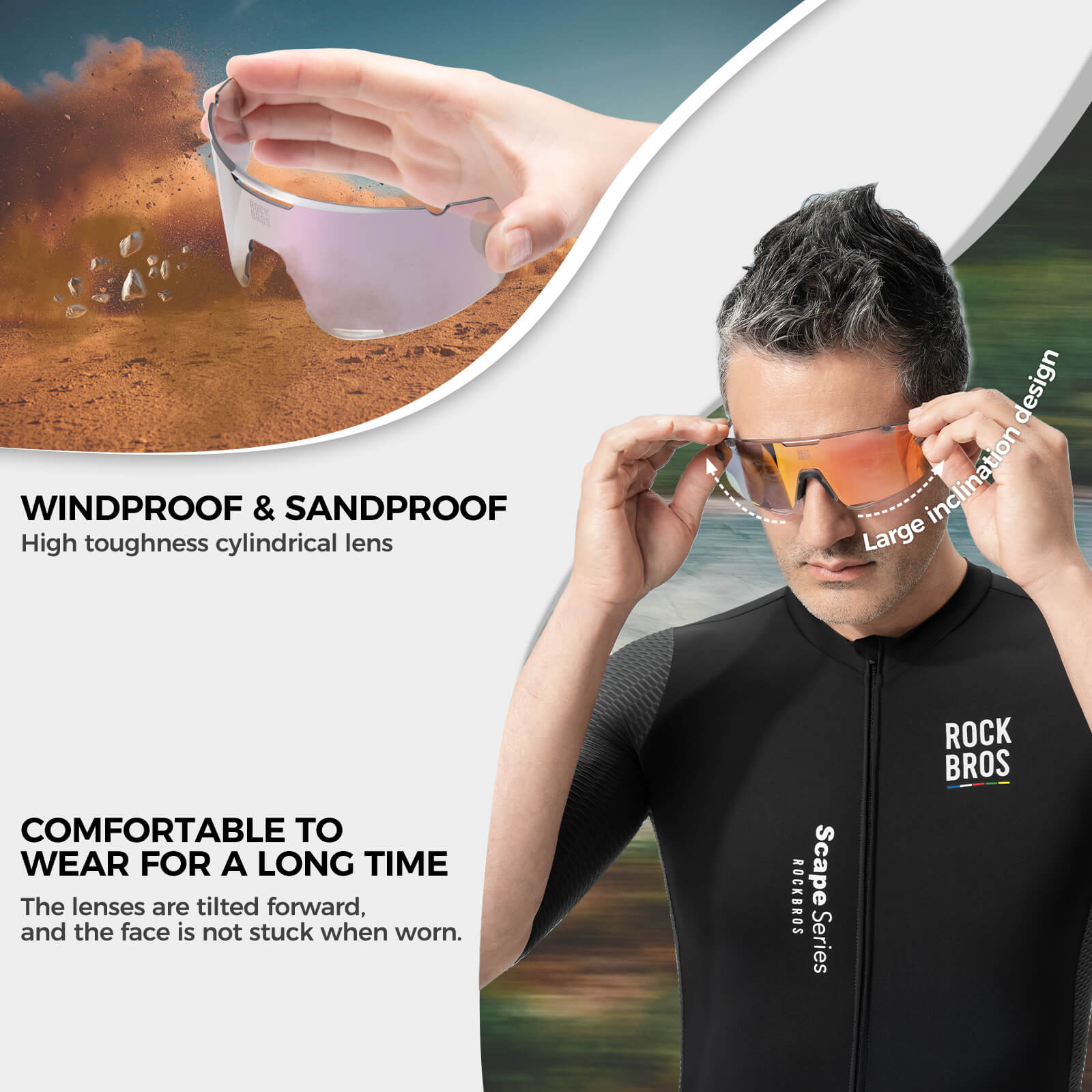 road to sky boundless photochromic cycling sunglasses with uv400 protection