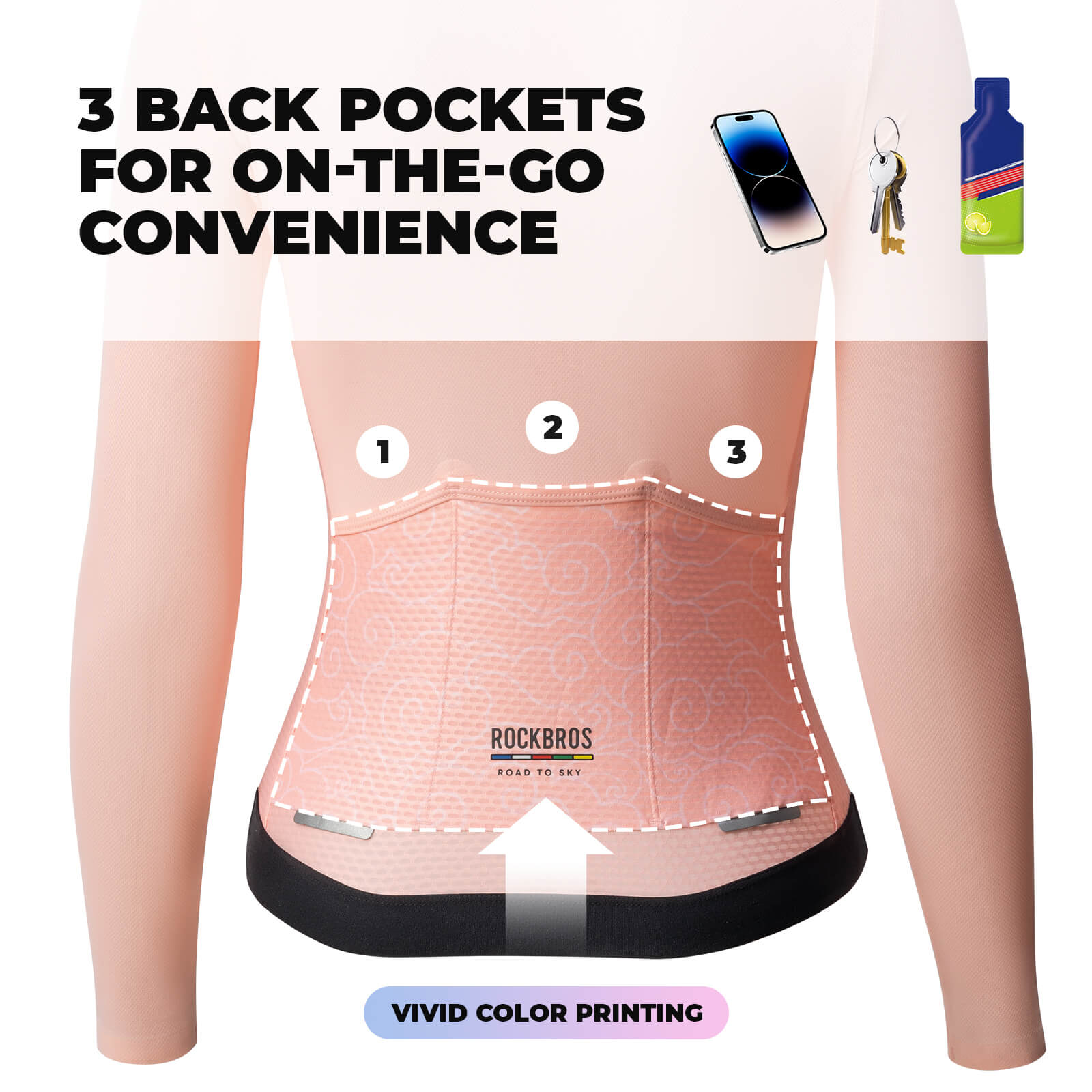 road to sky women’s long-sleeved cycling jersey with breathable and quick-drying fabric for road rides 