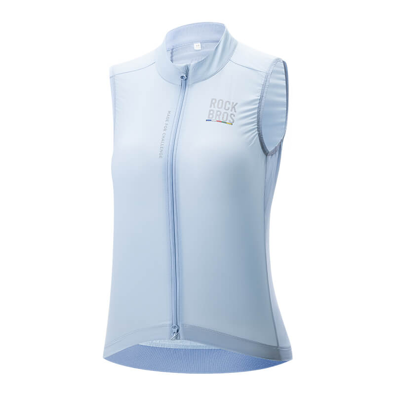 road-to-sky women’s sleeveless cycling vest lightweight breathable gilet for summer rides #Color_Blue