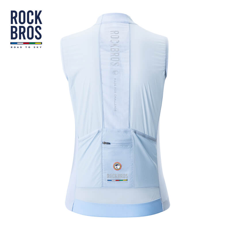road-to-sky women’s sleeveless cycling vest lightweight breathable gilet for summer rides #Color_Blue
