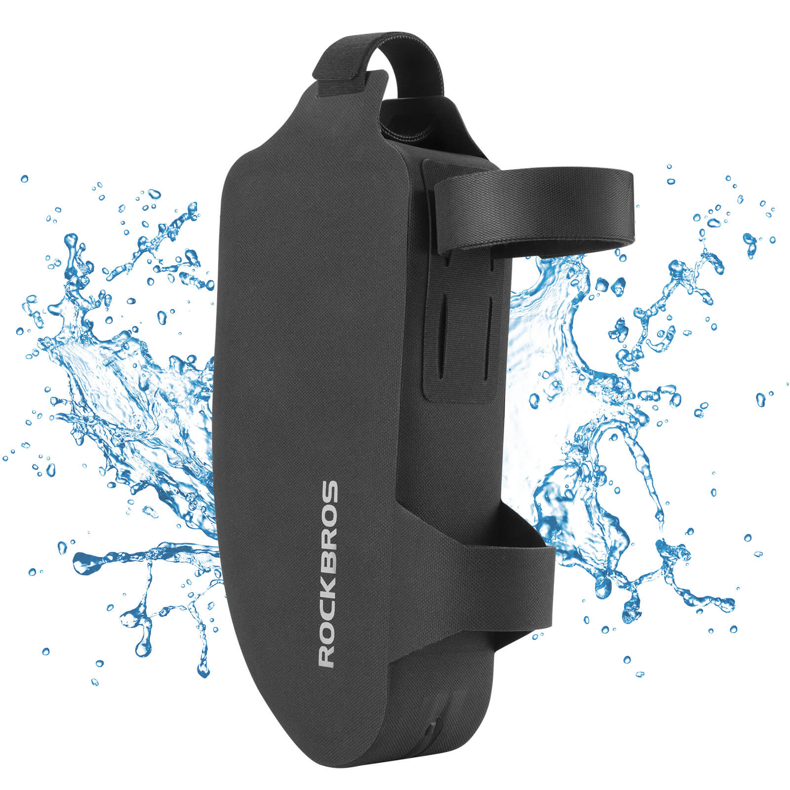 rockbros 100% waterproof bike frame bag with upgraded seamless zipper for dry and secure storage