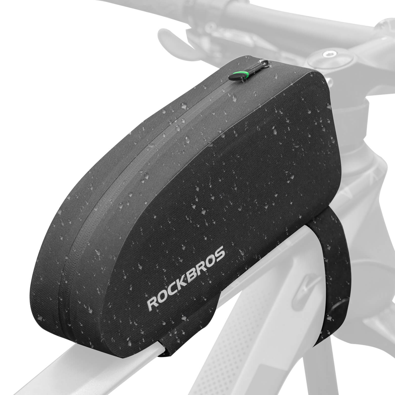 rockbros 100% waterproof bike frame bag with upgraded seamless zipper for dry and secure storage