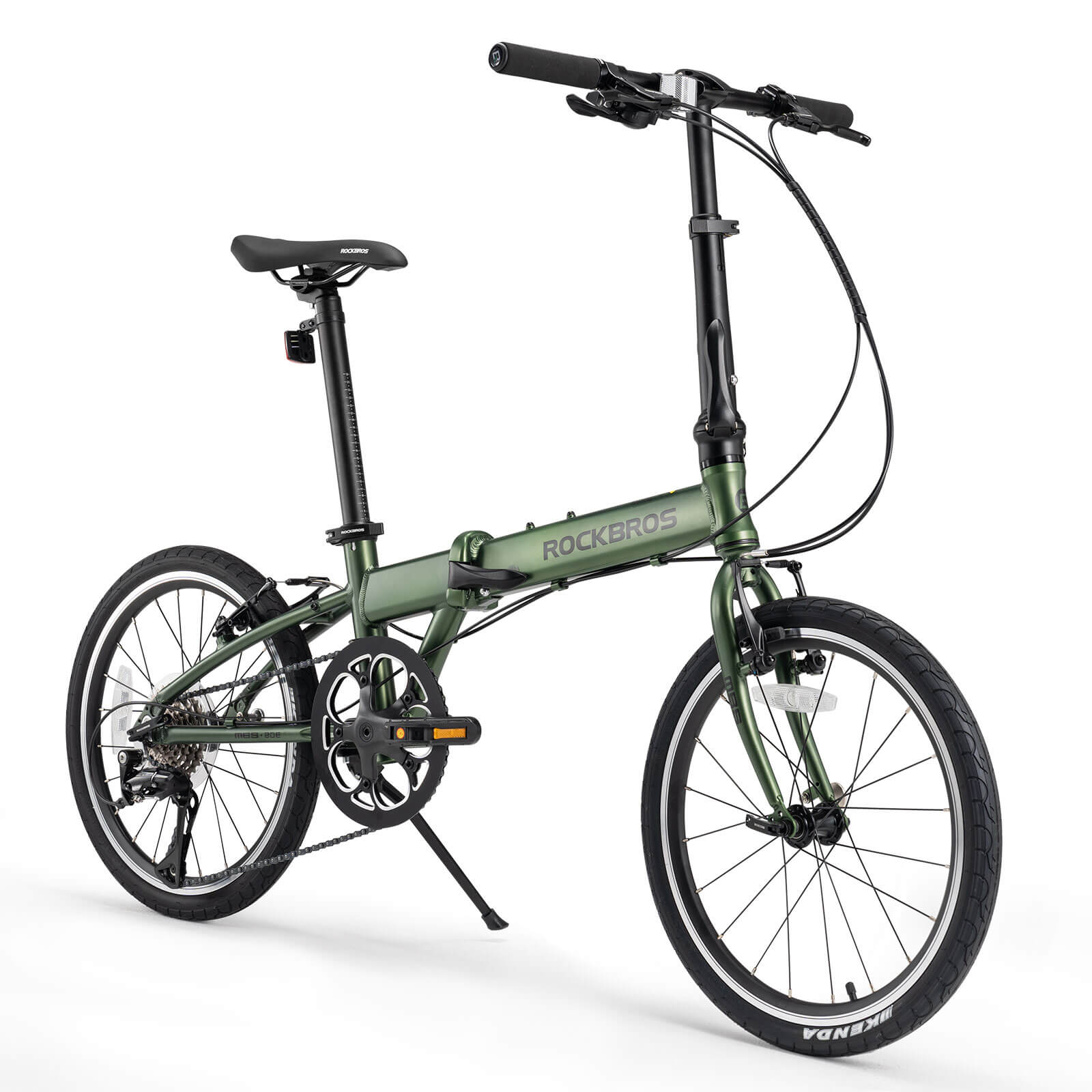 rockbros 20 inch aluminum folding bike 8 speed for city commuting
#color_Green