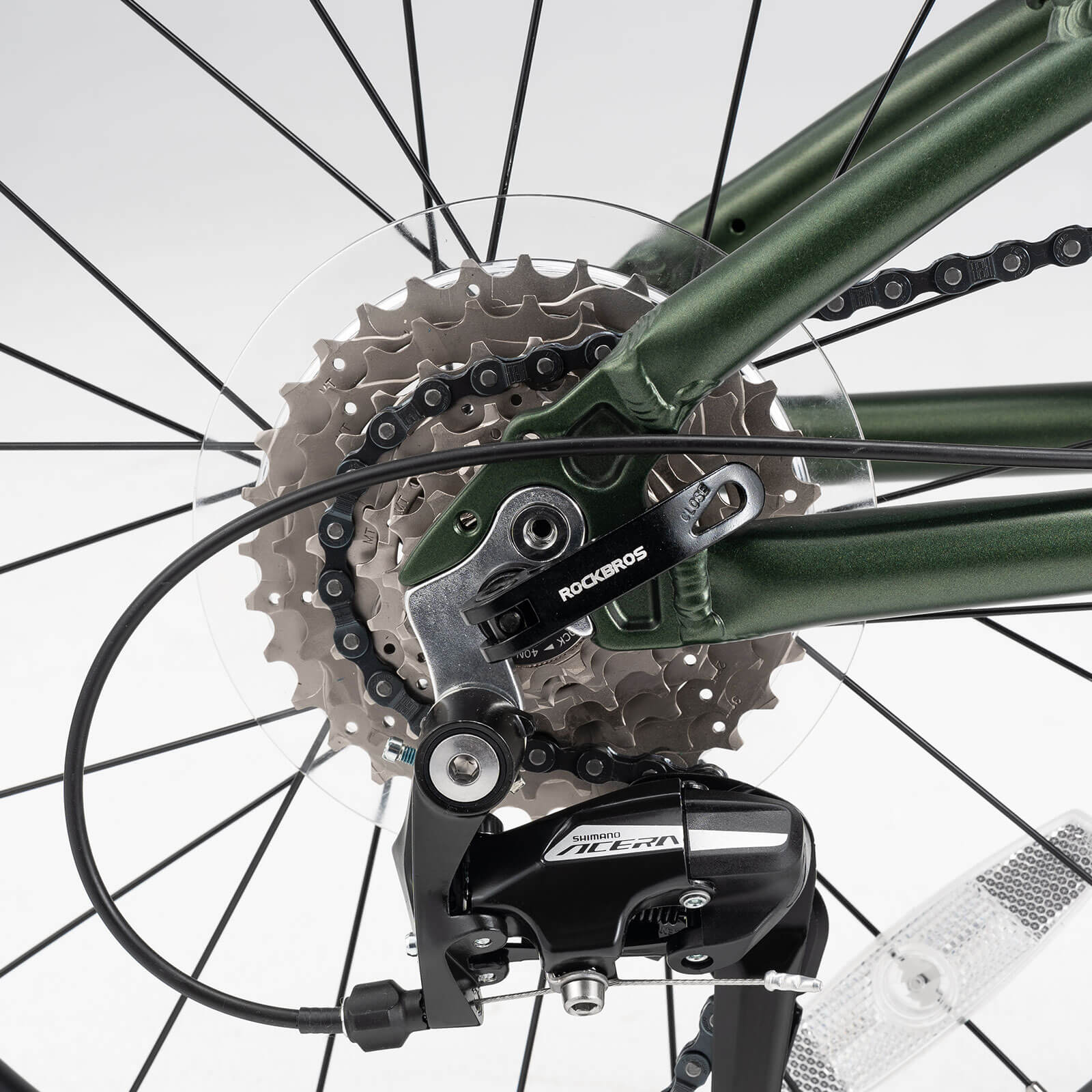 rockbros 20 inch aluminum folding bike 8 speed for city commuting
#color_Green