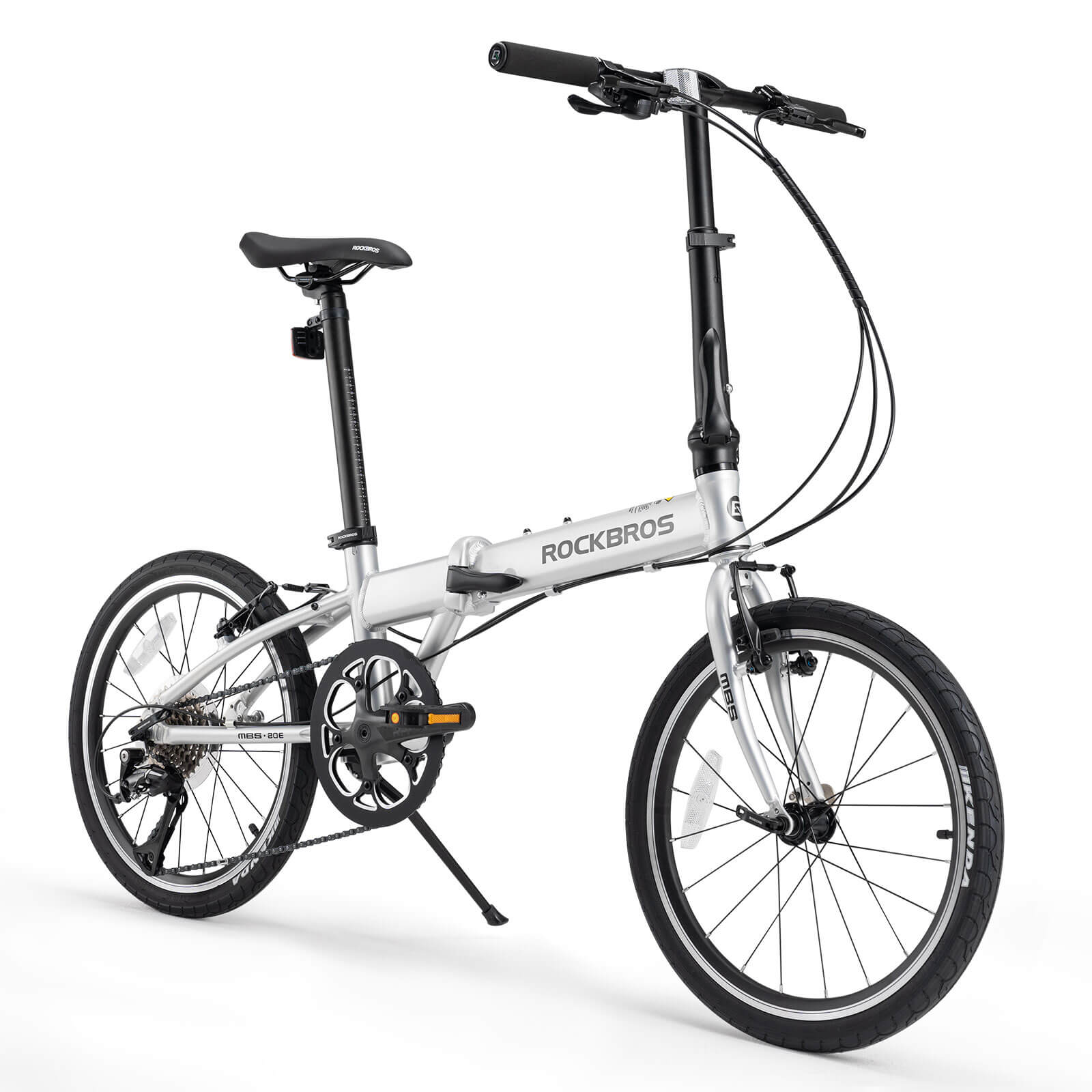 rockbros 20 inch aluminum folding bike 8 speed for city commuting
#color_White Grey