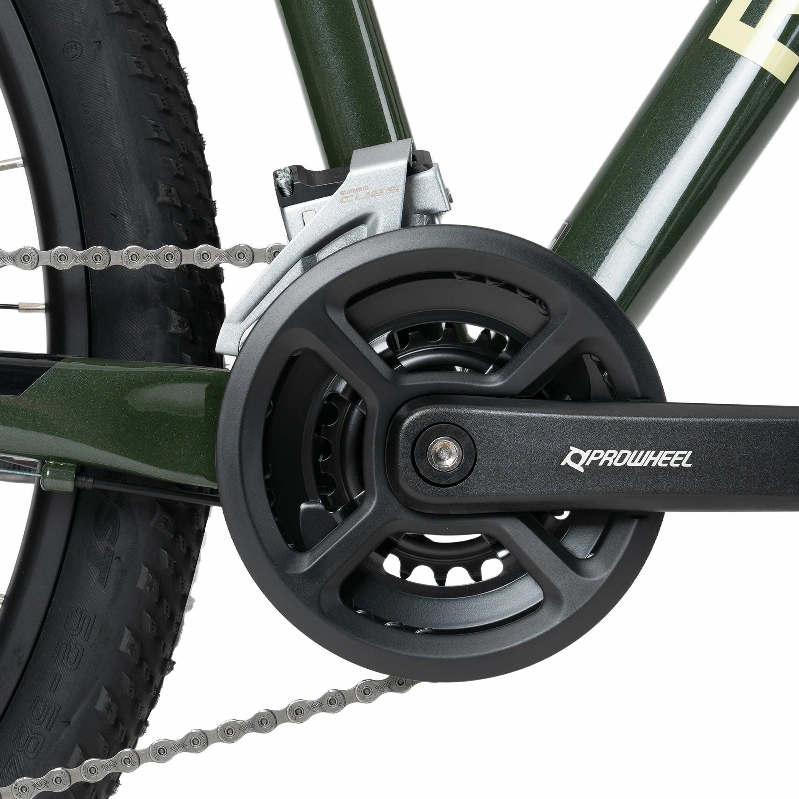Rockbros 27.5 inch aluminium mountain bike in green with suspension fork and disc brakes#color_green