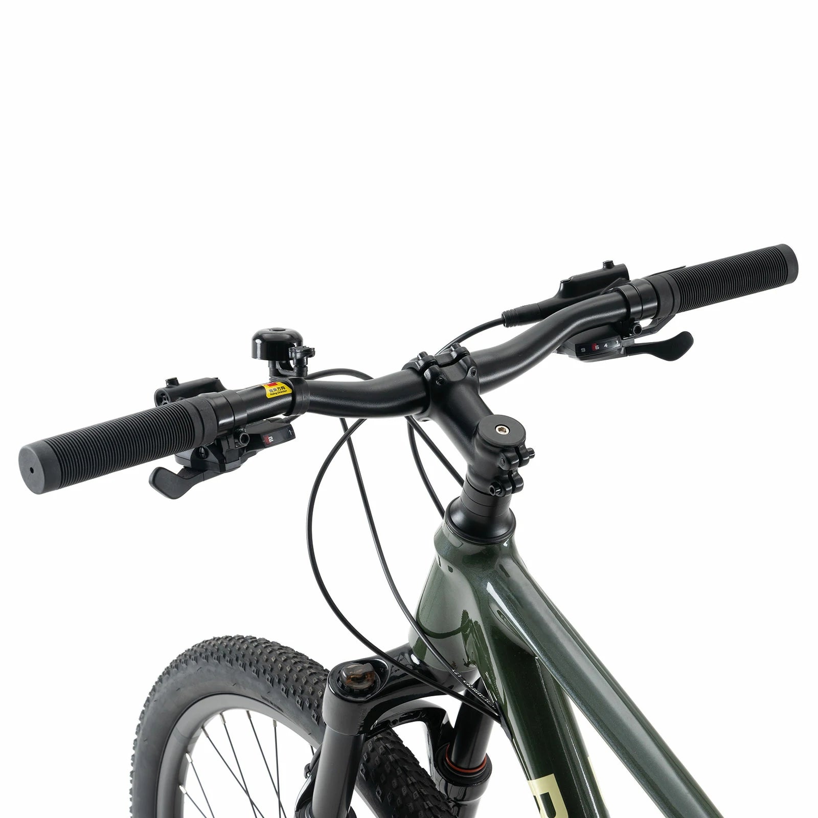Rockbros 27.5 inch aluminium mountain bike in green with suspension fork and disc brakes#color_green