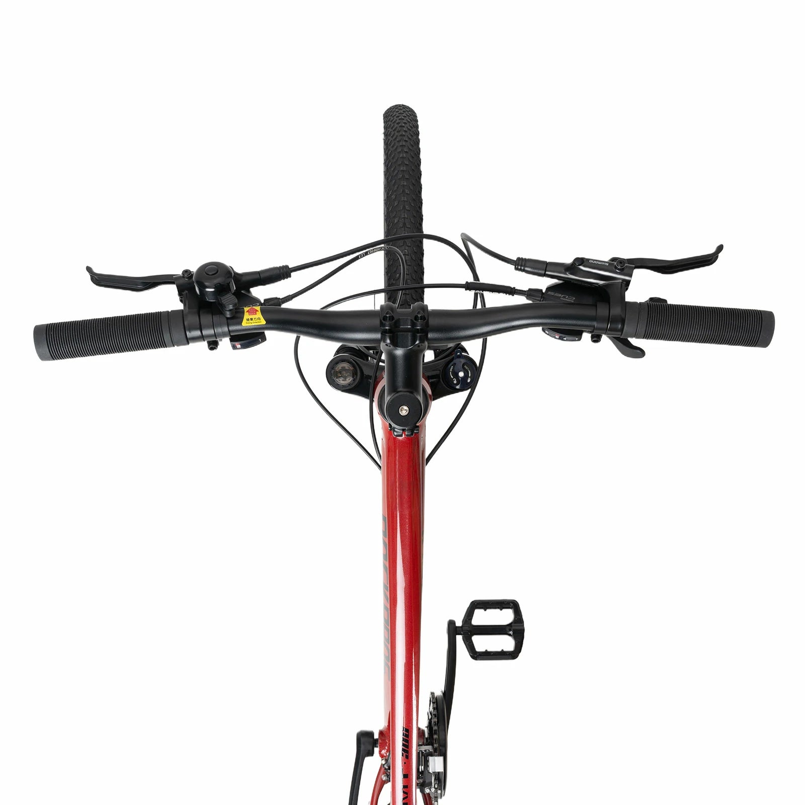 Rockbros 27.5 inch aluminium mountain bike in red with hydraulic disc brakes#color_black red