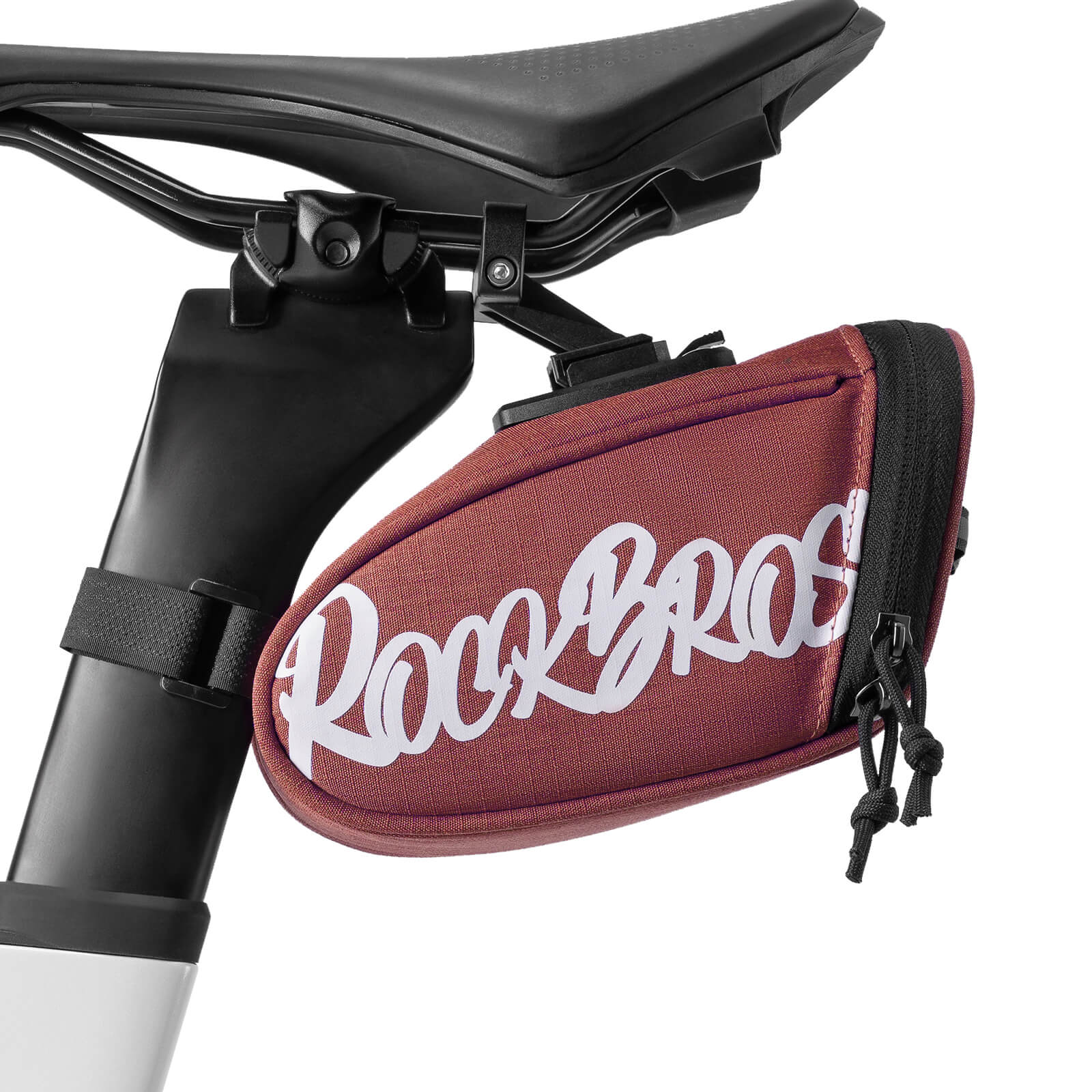 rockbros portable bicycle saddle bag g007 for compact and convenient storage #Color_Red
