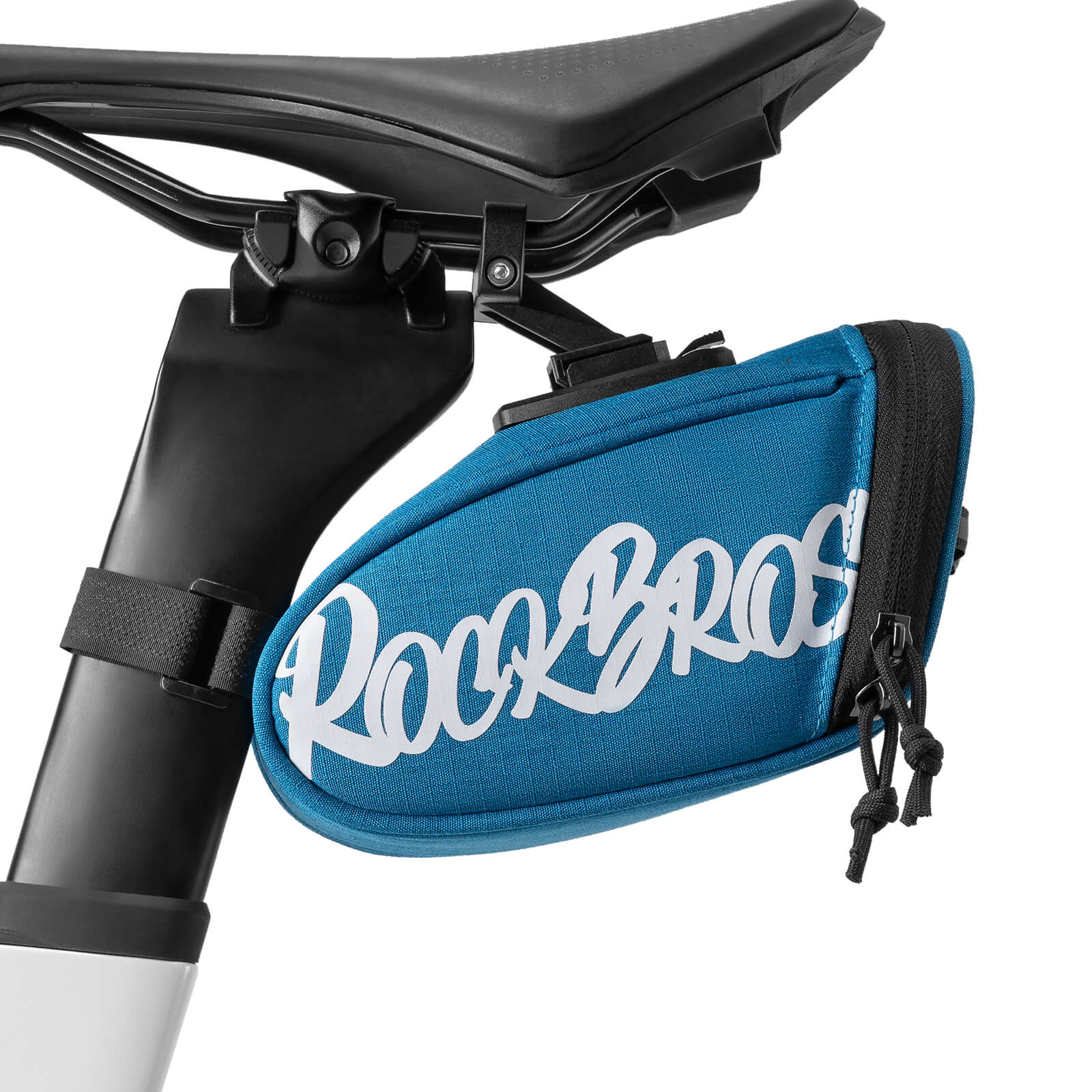 rockbros portable bicycle saddle bag g007 for compact and convenient storage #Color_Blue