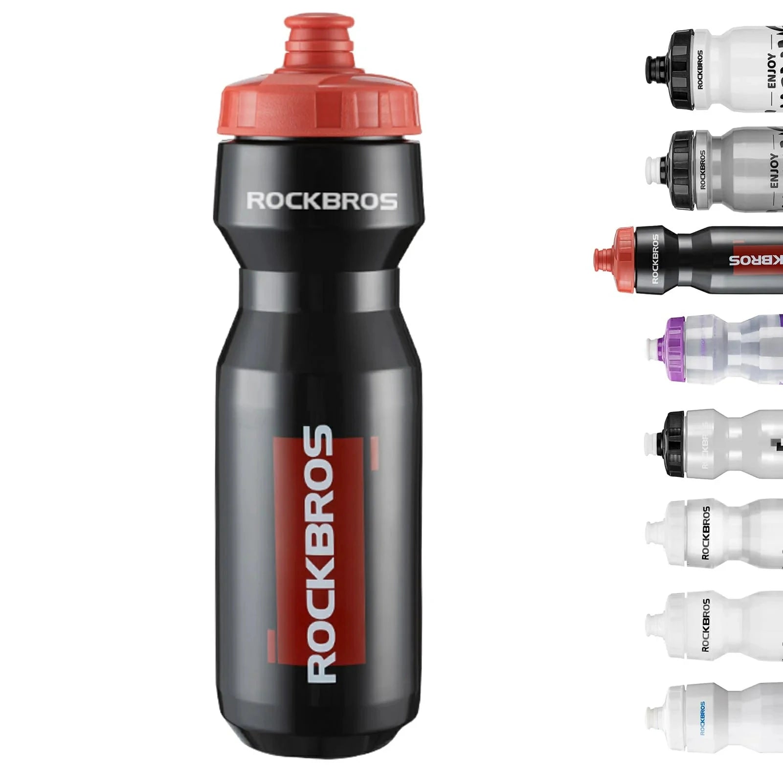 Bicycle Water Bottle 600ml / 750 ml#Type_Black + Red - 750ml