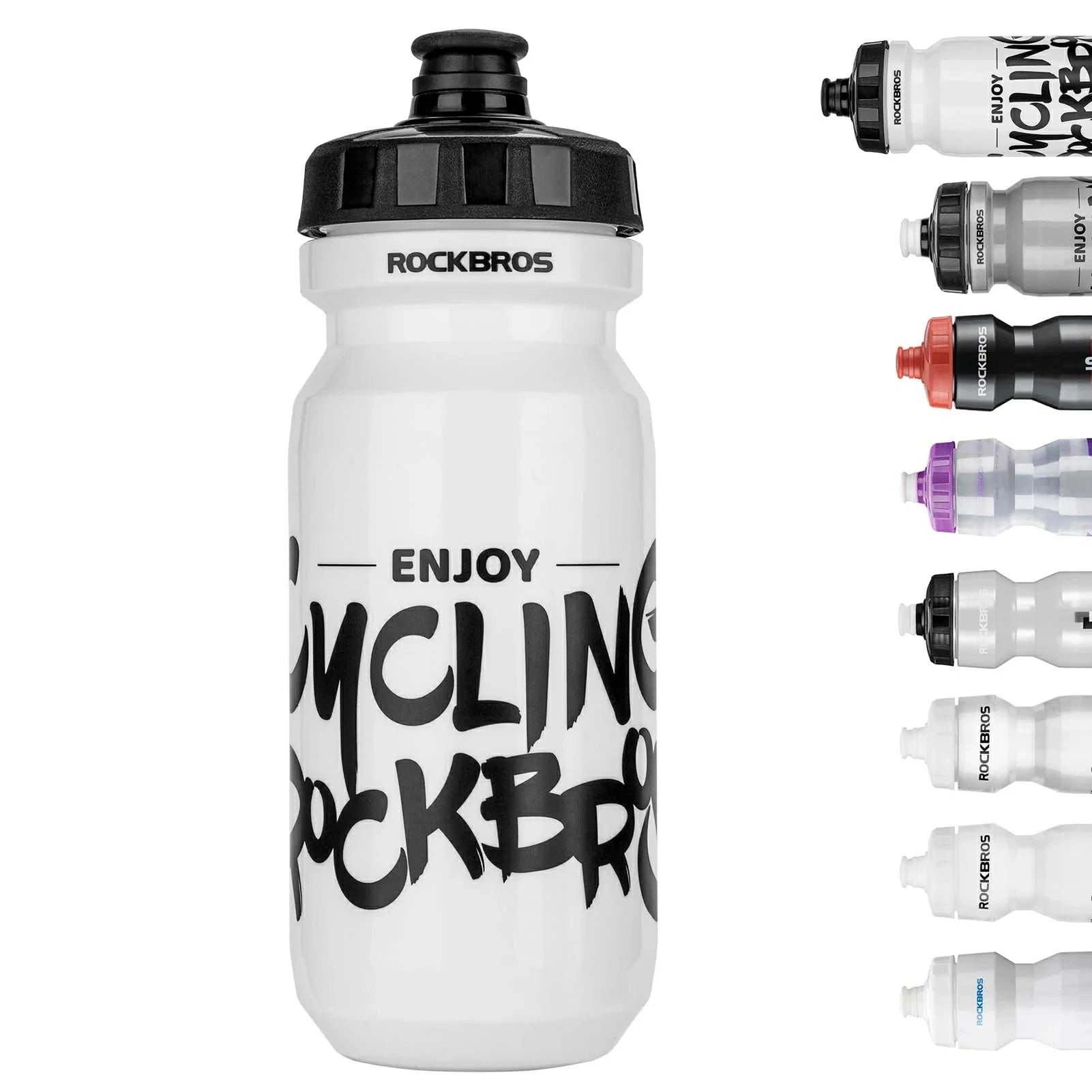 Bicycle Water Bottle 600ml / 750 ml#Type_Black + White - 600ml
