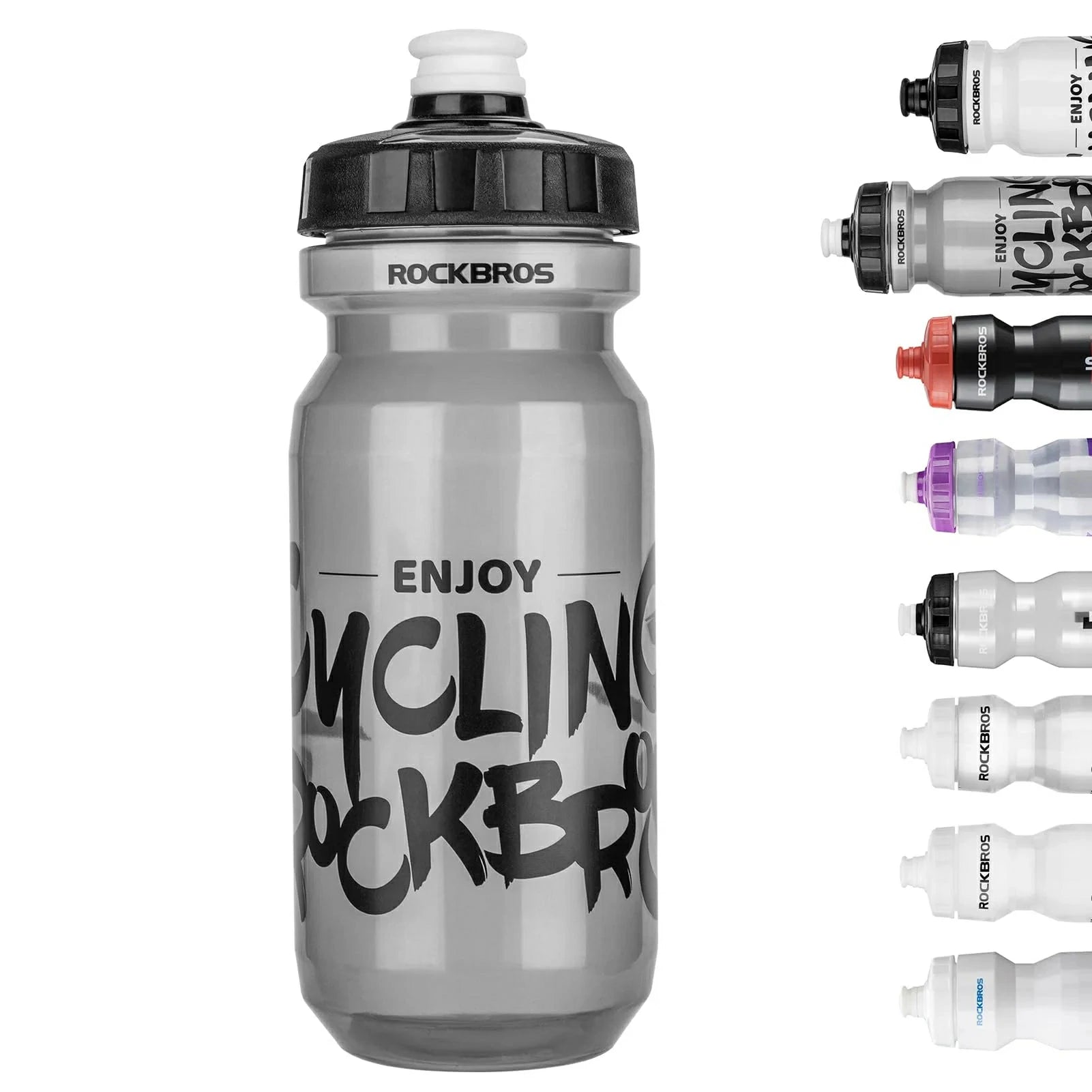Bicycle Water Bottle 600ml / 750 ml#Type_Black + Transparent - 600ml