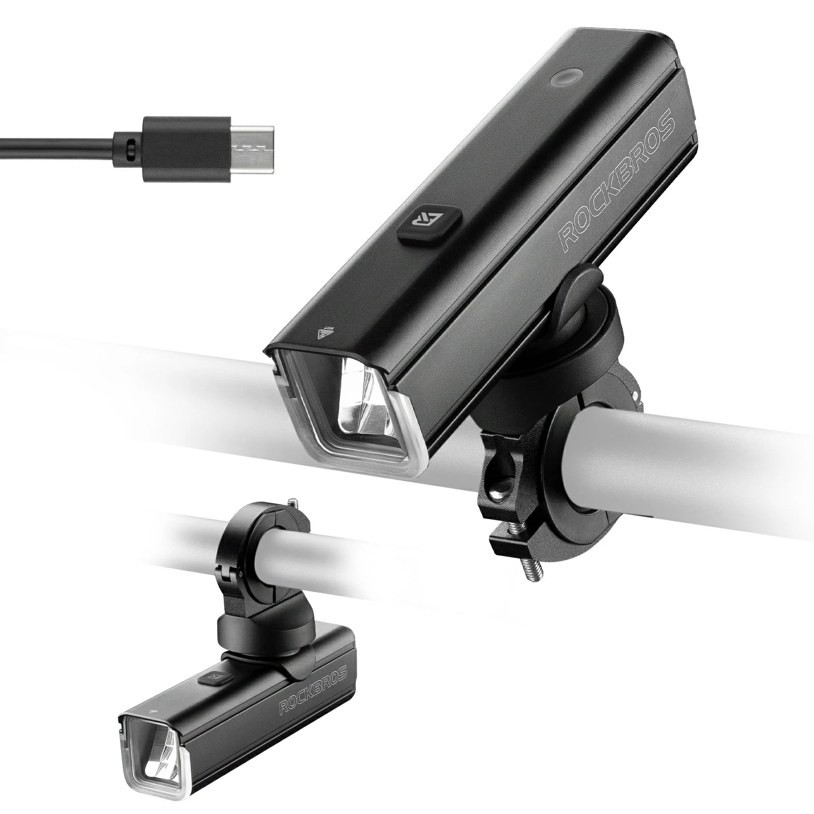 rockbros 1500-lumen aluminium front bike light