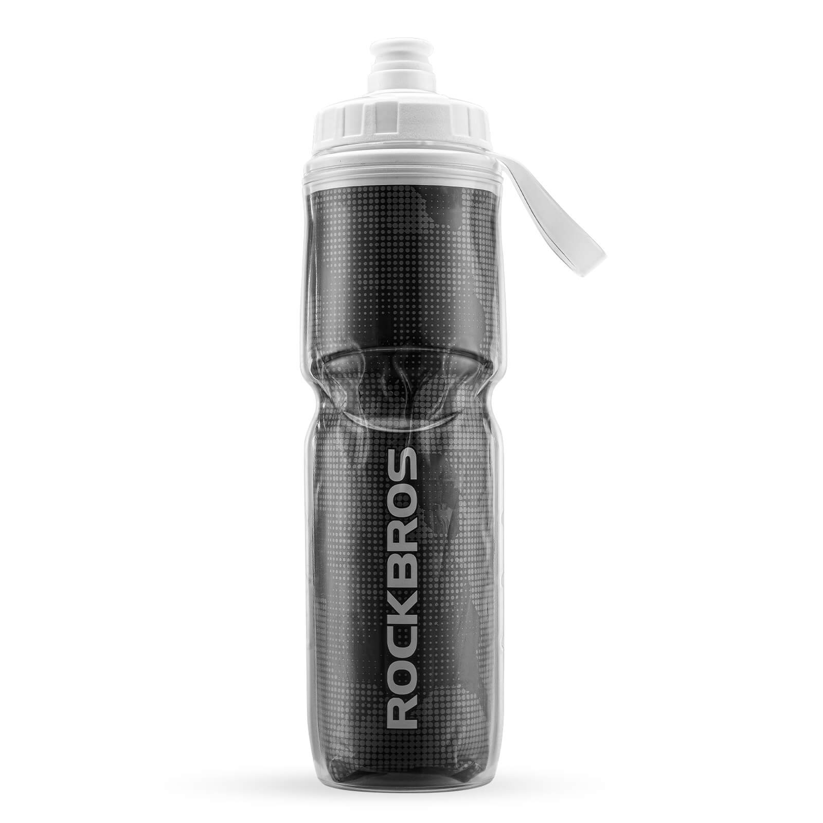 rockbros 670 ml double-wall insulated cycling bottle #Color_Black