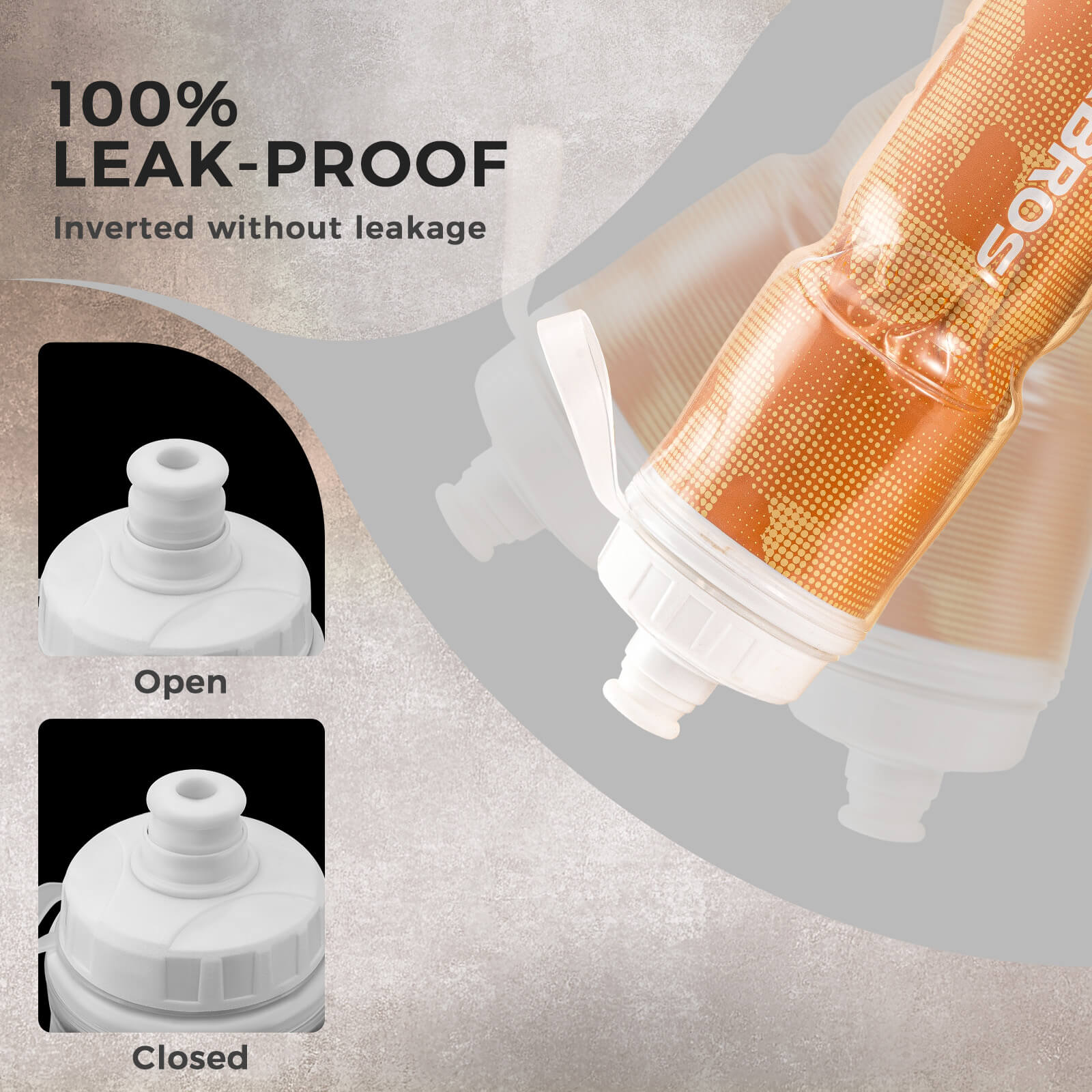 rockbros 670 ml double-wall insulated cycling bottle 