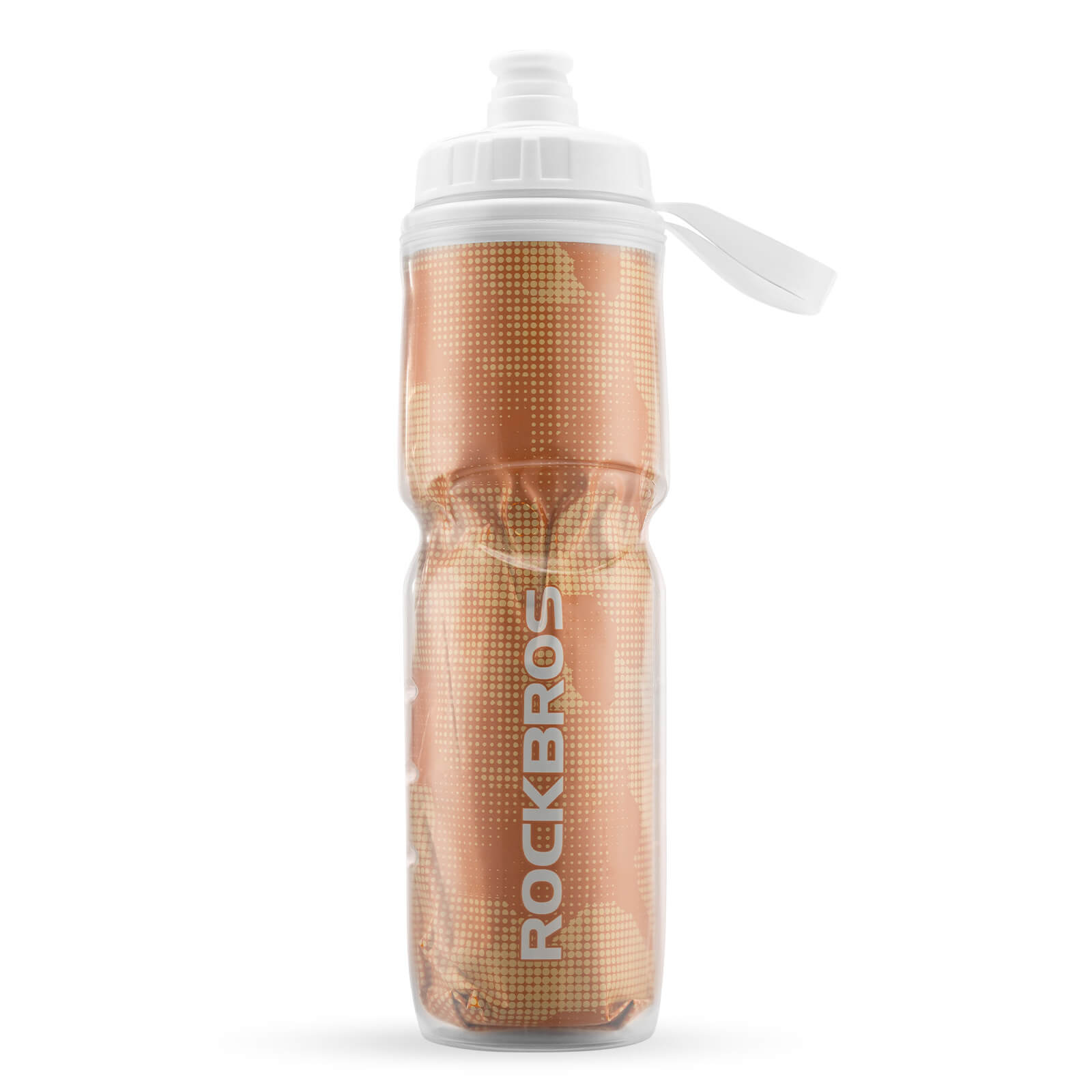 rockbros 670 ml double-wall insulated cycling bottle #Color_Orange