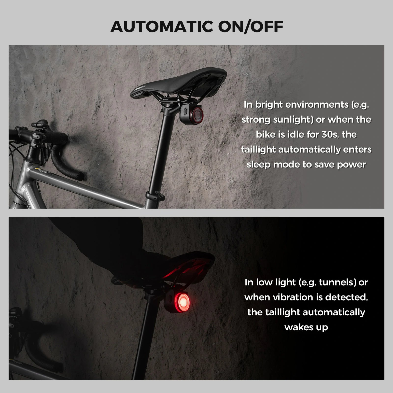 rockbros rear light with wireless horn
