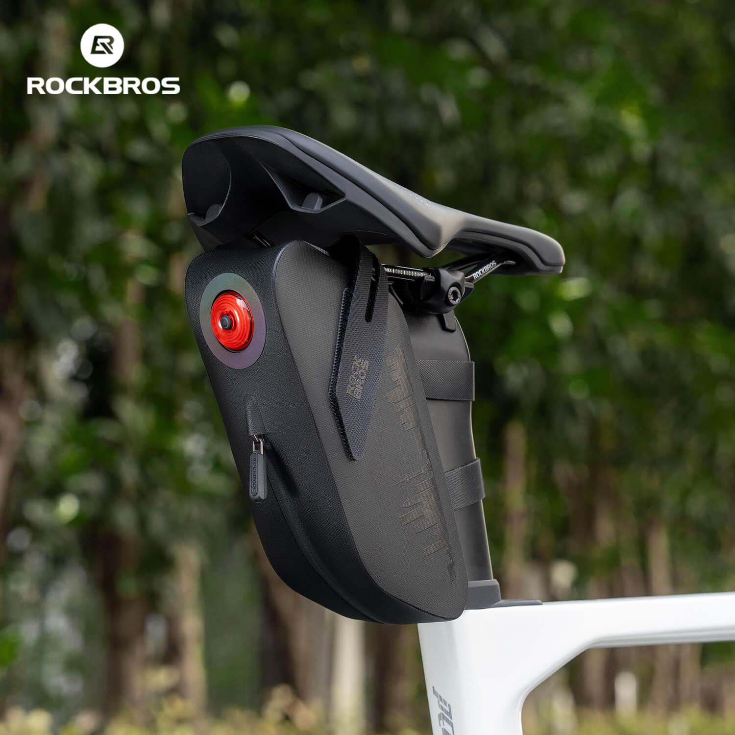 ROCKBROS Bike Saddle Bag Waterproof with Brake Sensor Tail Light - AS-078-1