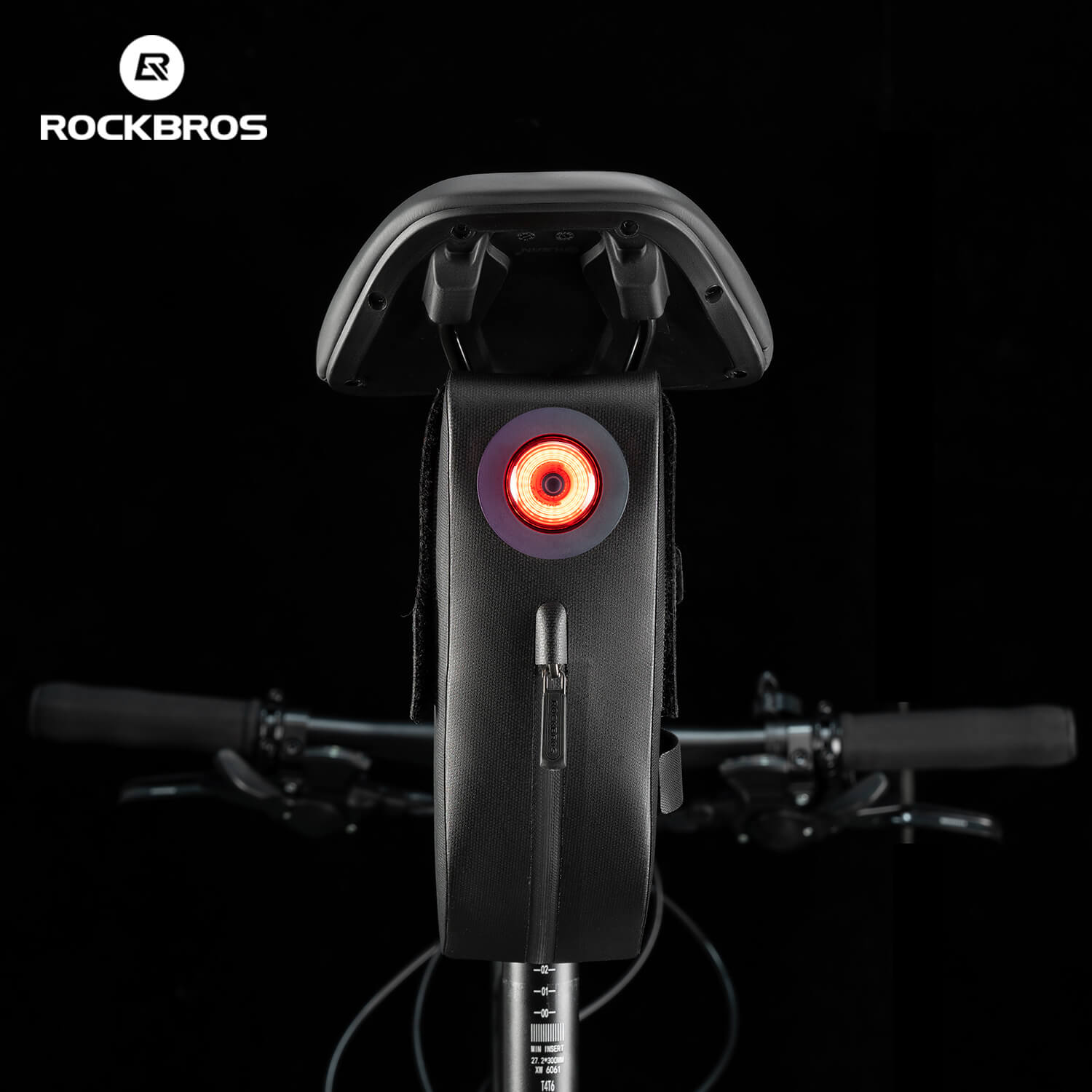 ROCKBROS Bike Saddle Bag Waterproof with Brake Sensor Tail Light - AS-078-1