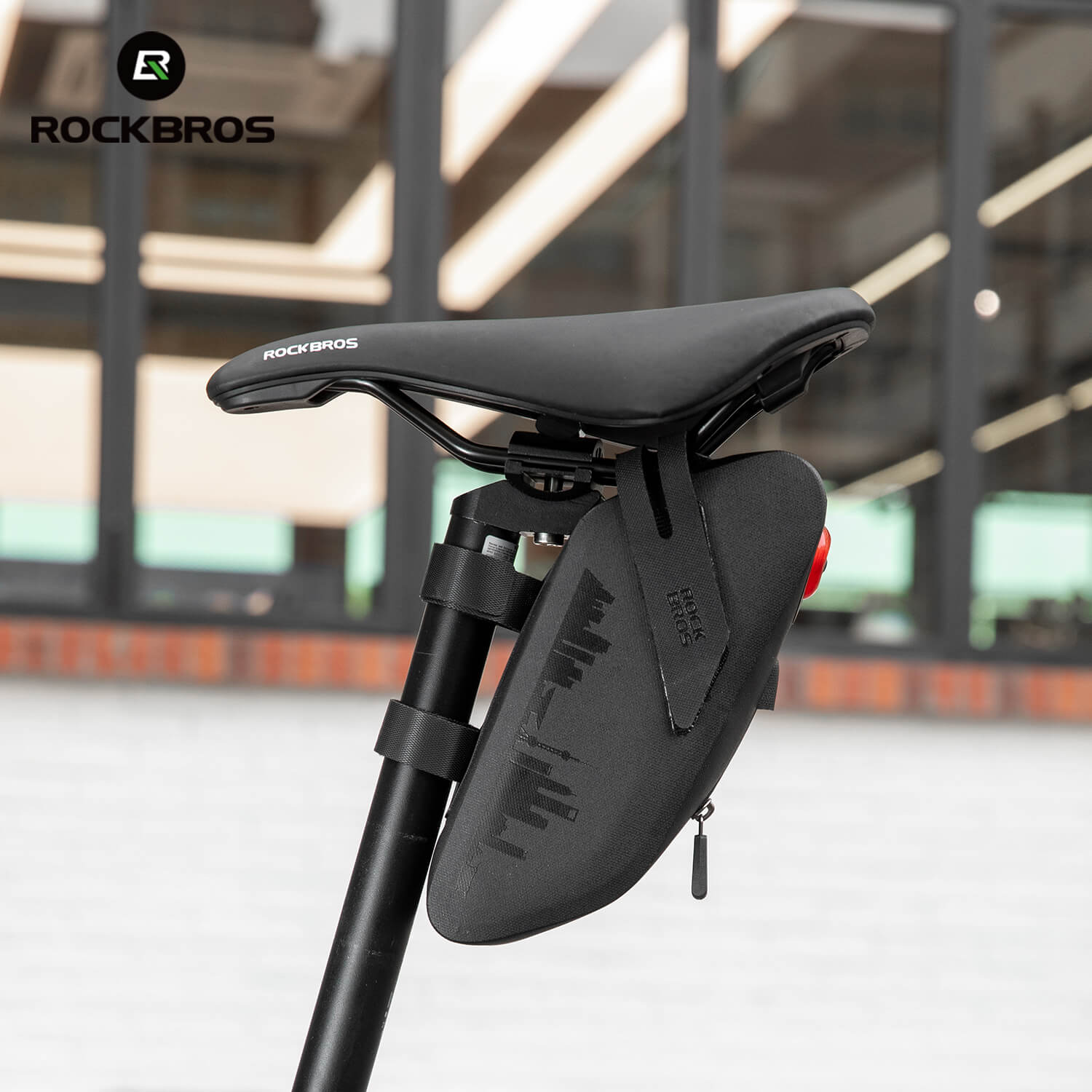 ROCKBROS Bike Saddle Bag Waterproof with Brake Sensor Tail Light - AS-078-1