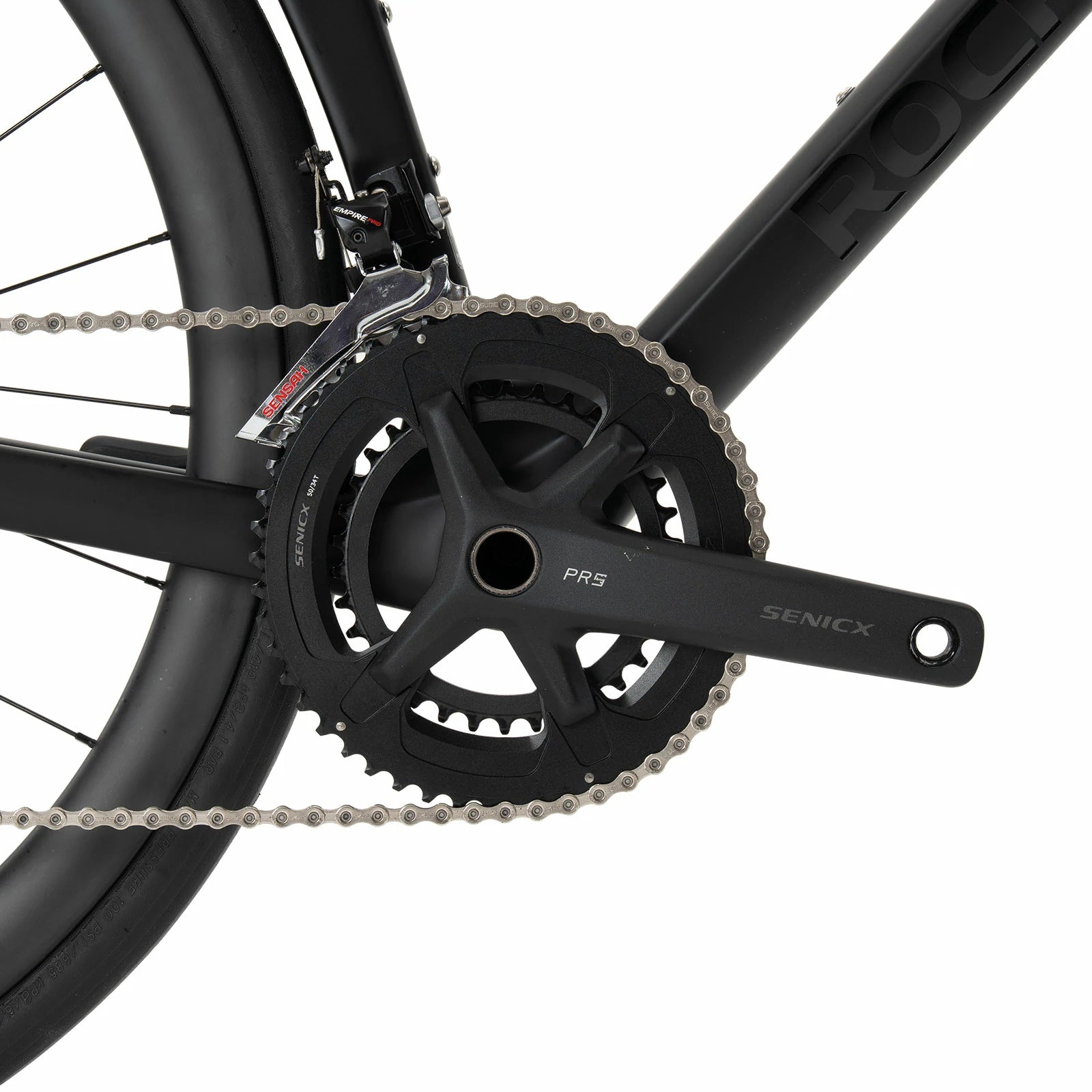 Rockbros carbon road bike in deep black with disc brakes and integrated carbon handlebar#COLOR_Black